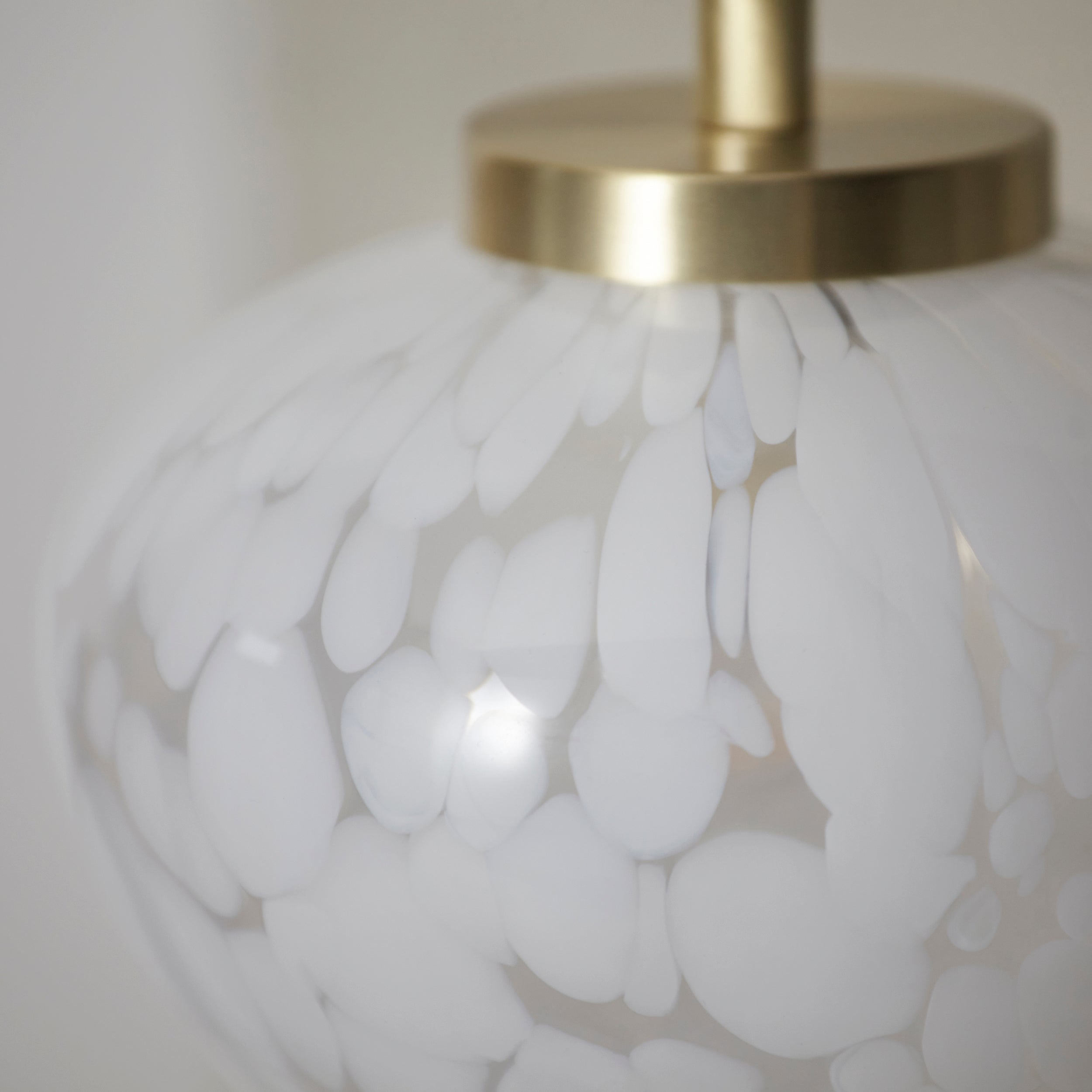 Endon Mali Table Lamp - Confetti Glass & Satin Brass