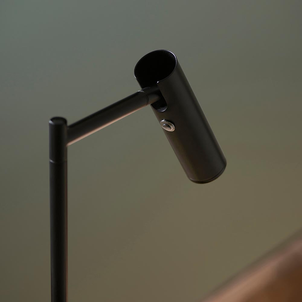 Endon Dedicated Reader Single Floor Light - Matt Black