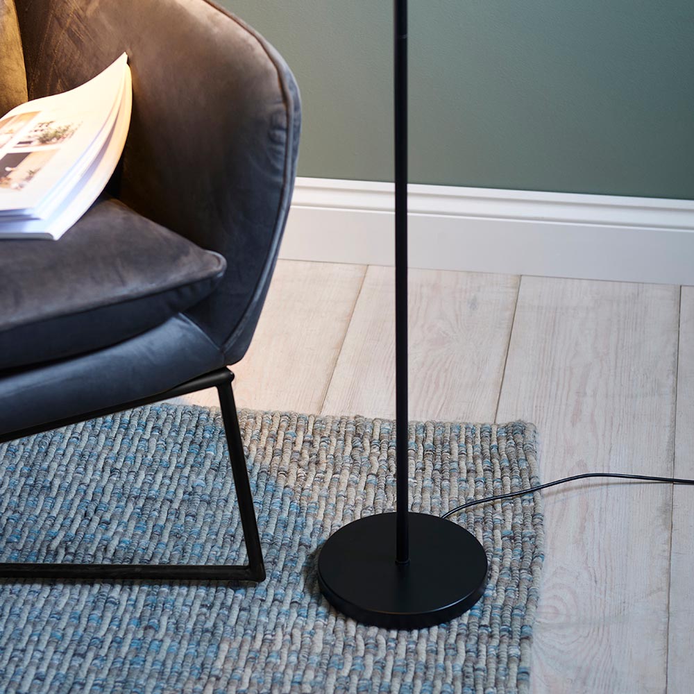 Endon Dedicated Reader Single Floor Light - Matt Black