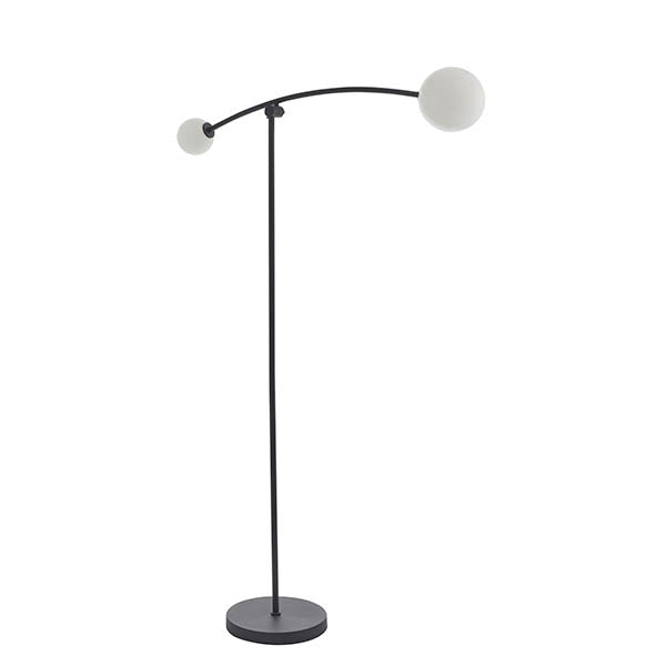 Utopia Moon 2 Light Floor Lamp - Matt Black