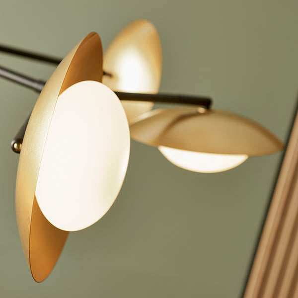 Utopia Planet 6 Light Pendant - Gold - 85cm Diameter
