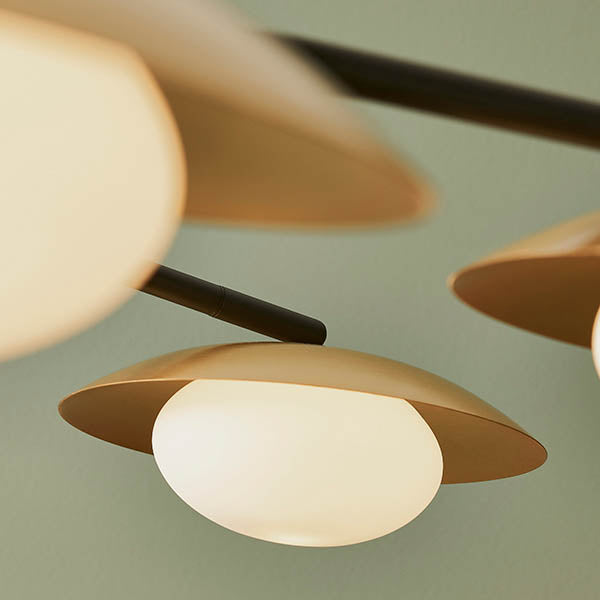 Utopia Planet 6 Light Pendant - Gold - 85cm Diameter