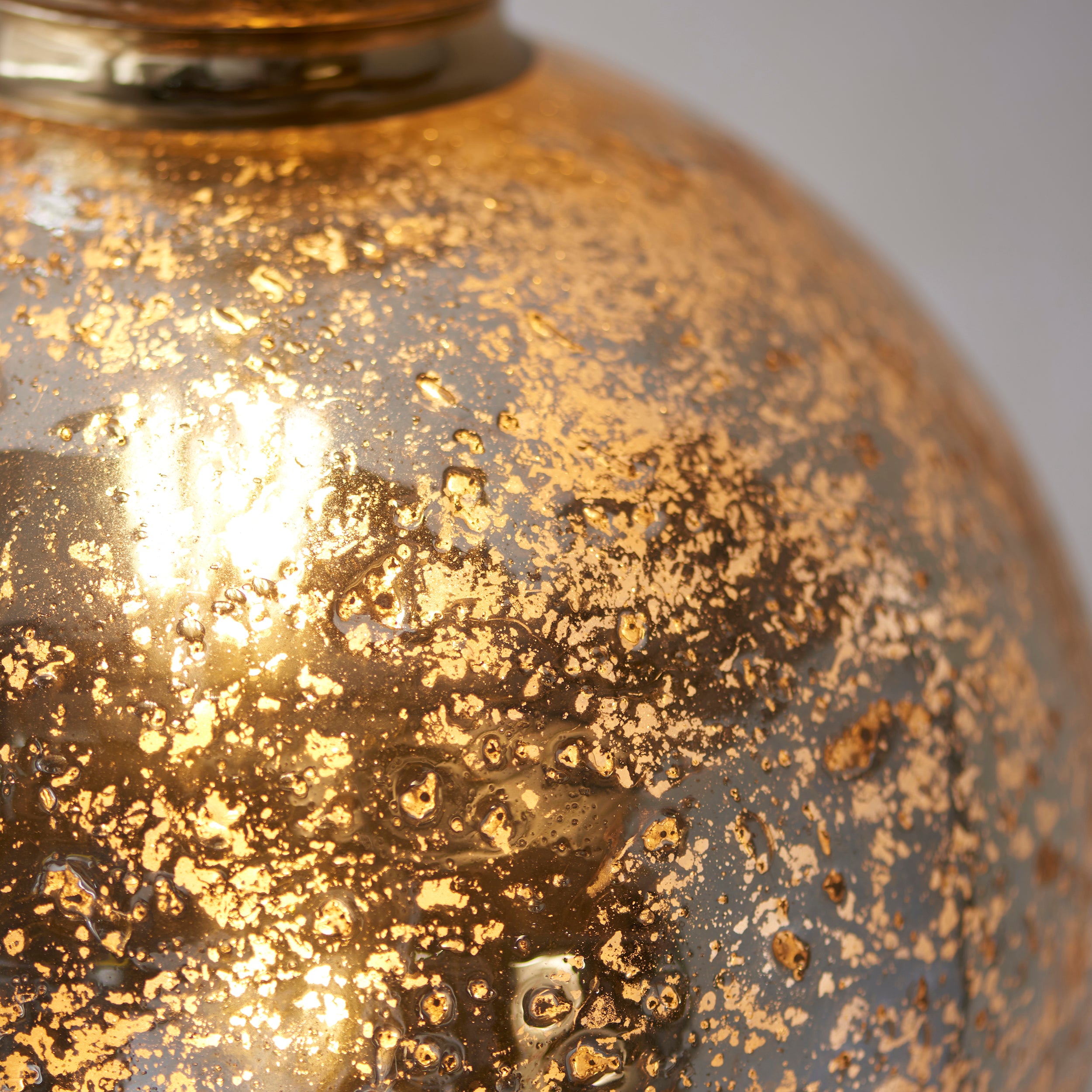 Utopia Cosmos 1 Light Pendant - Brass & Mercury Glass