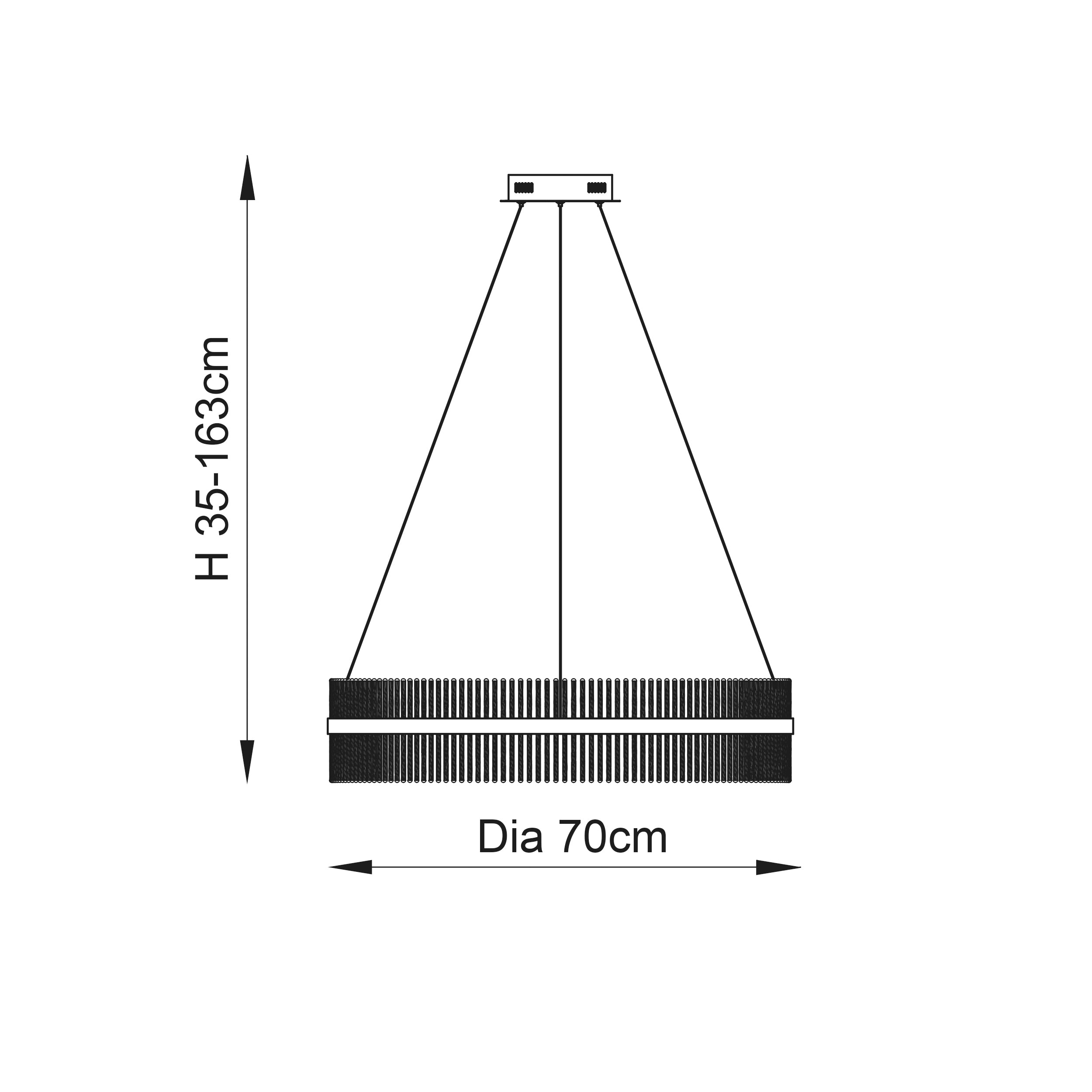 Utopia Twist Large Pendant - Chrome Plate & Clear Glass - 70cm Diameter