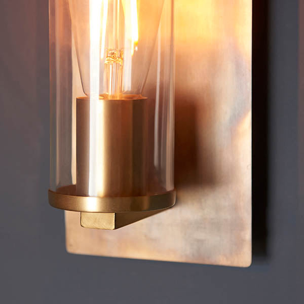 Utopia Swirl Wall Light - Bronze Patina With Clear Glass