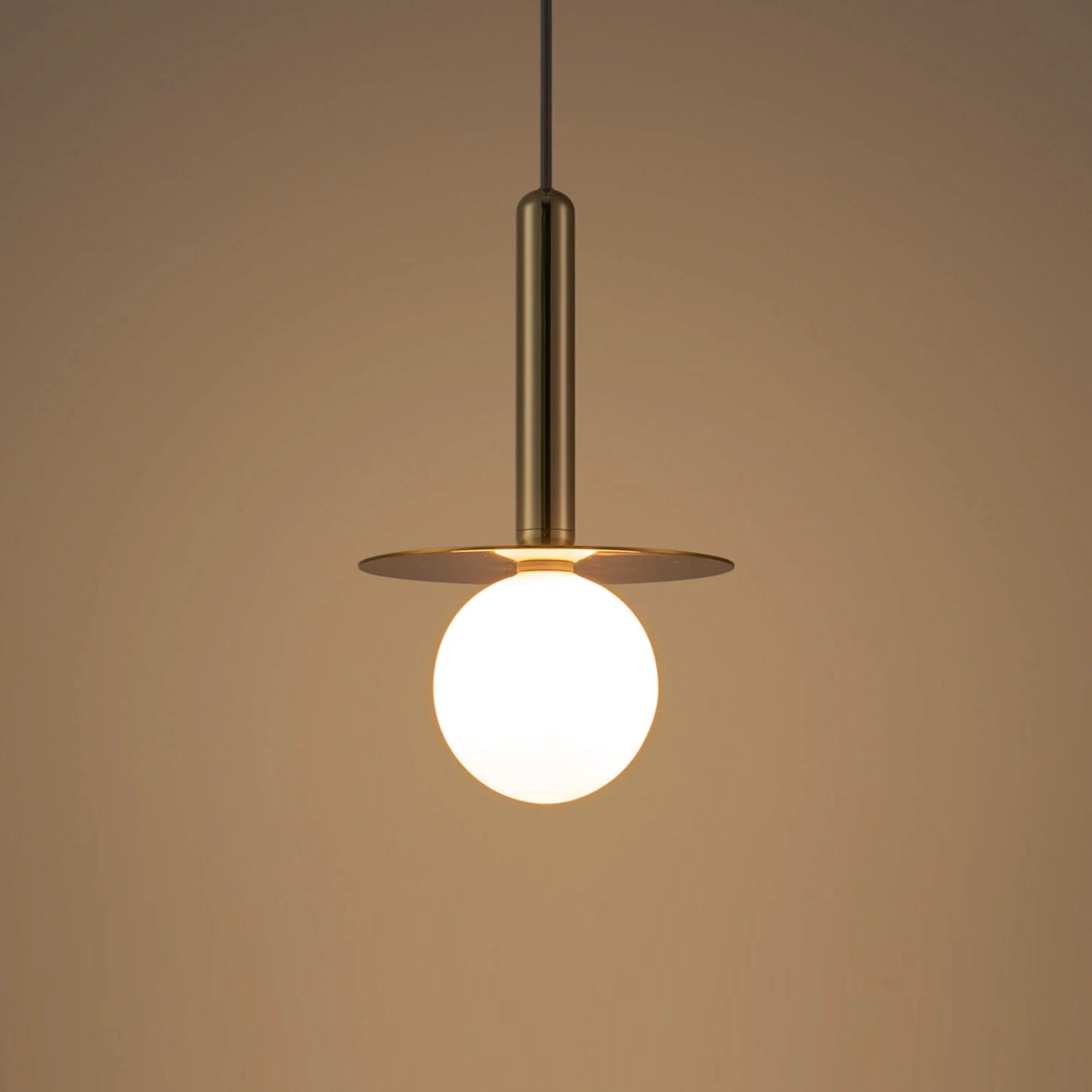 houseof. Plate Pendant Ceiling Light - Brass