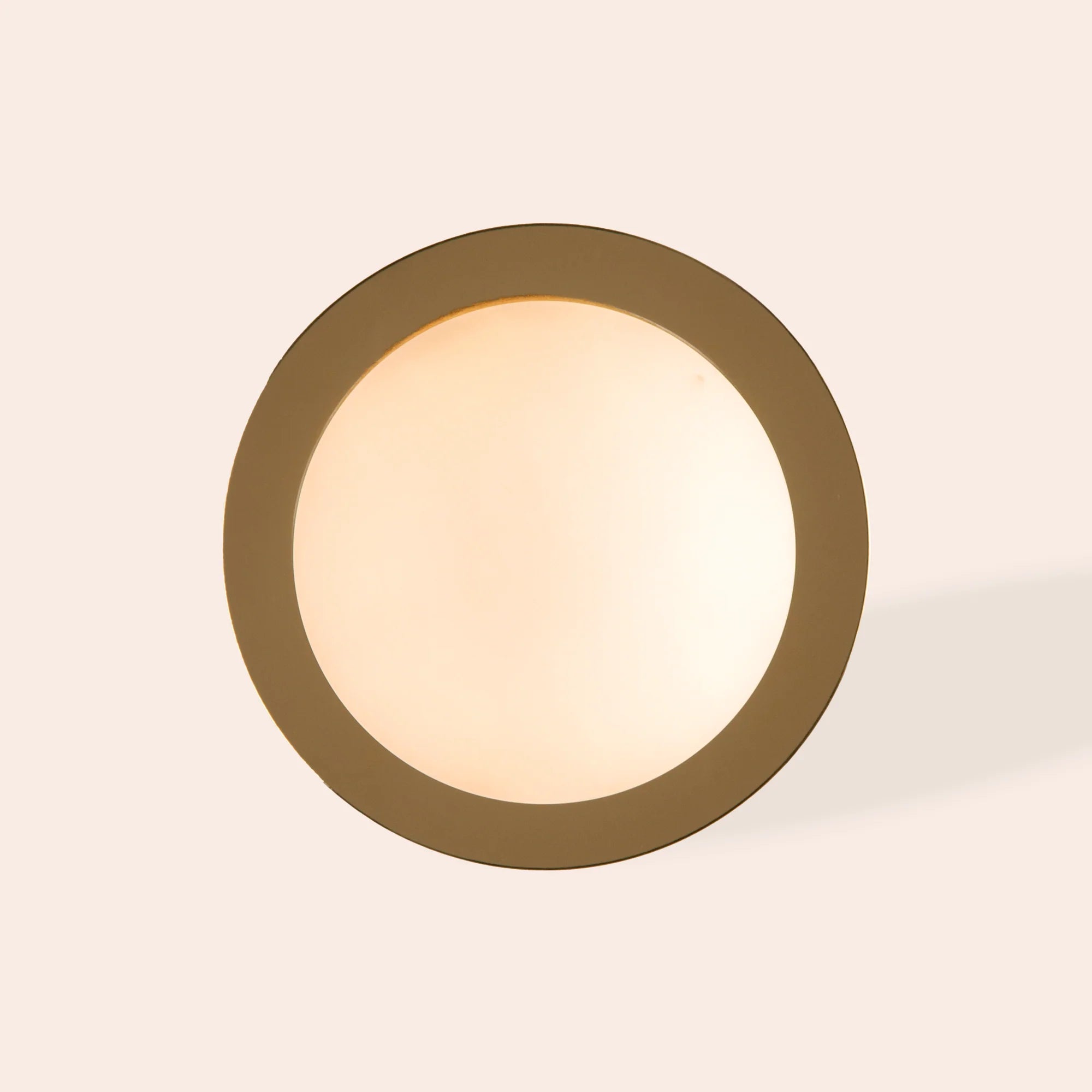houseof. Opal Disk Rechargeable Table Lamp - Brass