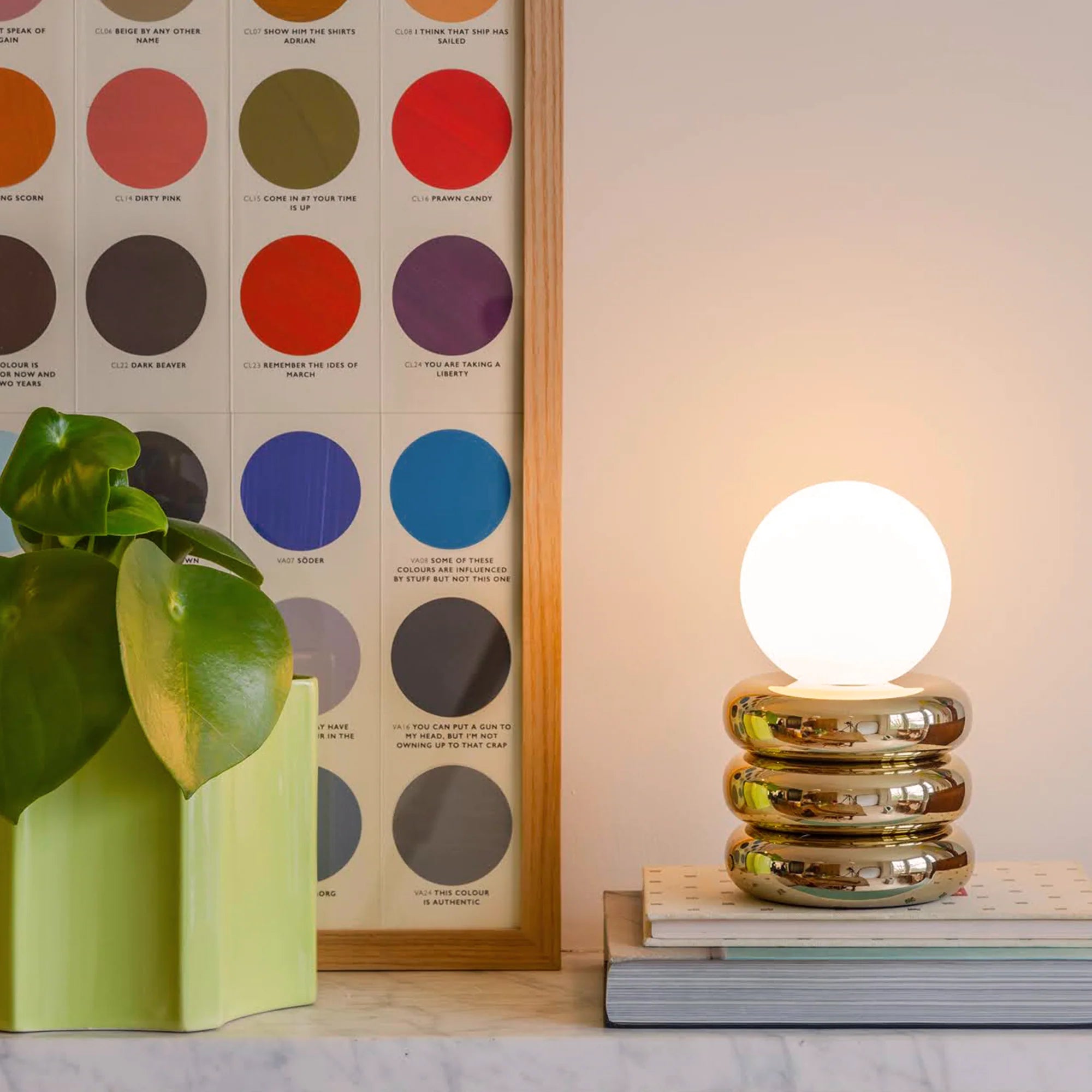 houseof. Tube 'Glow Worm' Rechargeable Table Lamp - Brass