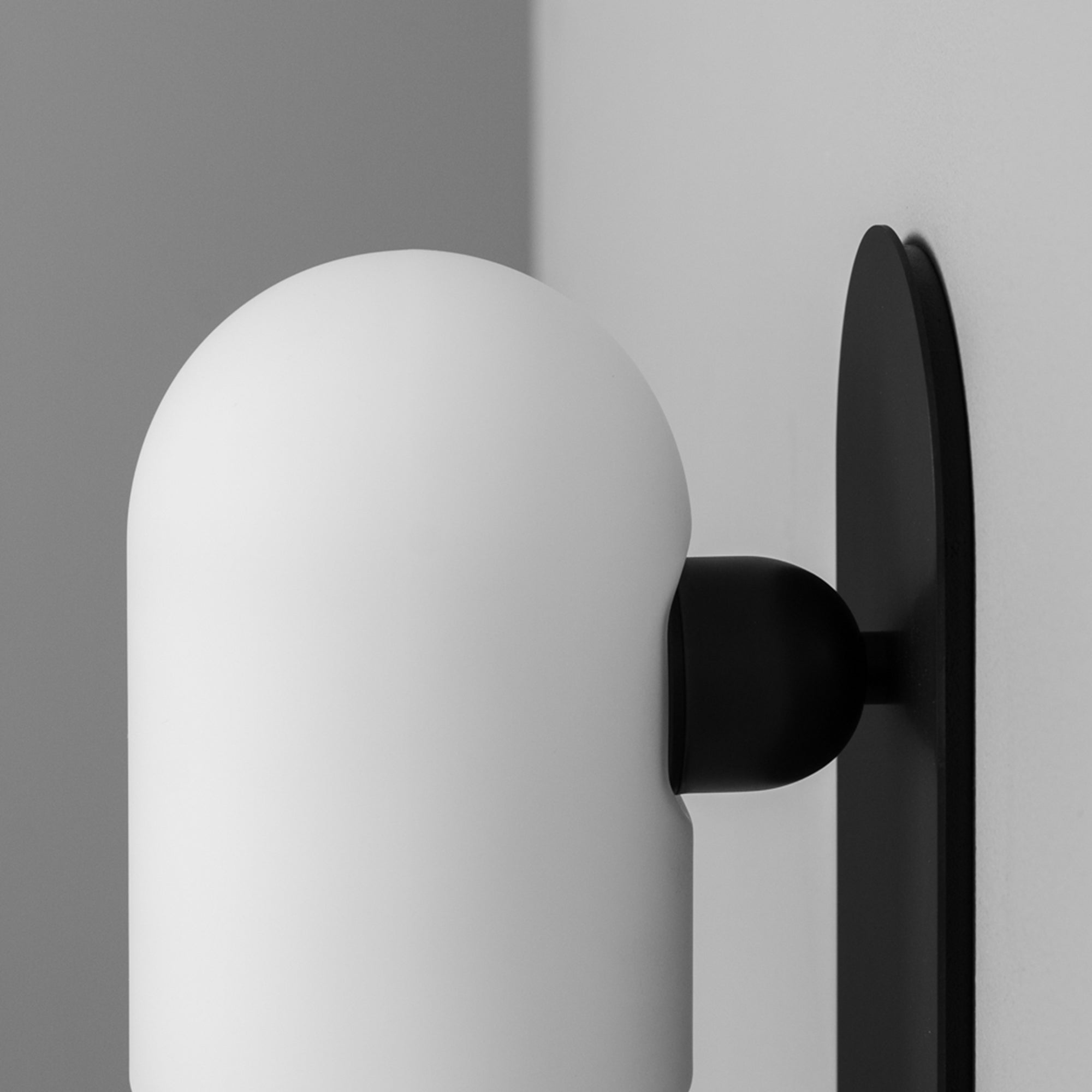 Schwung Odyssey Small Single Wall Sconce Light - Opal Mat Glass