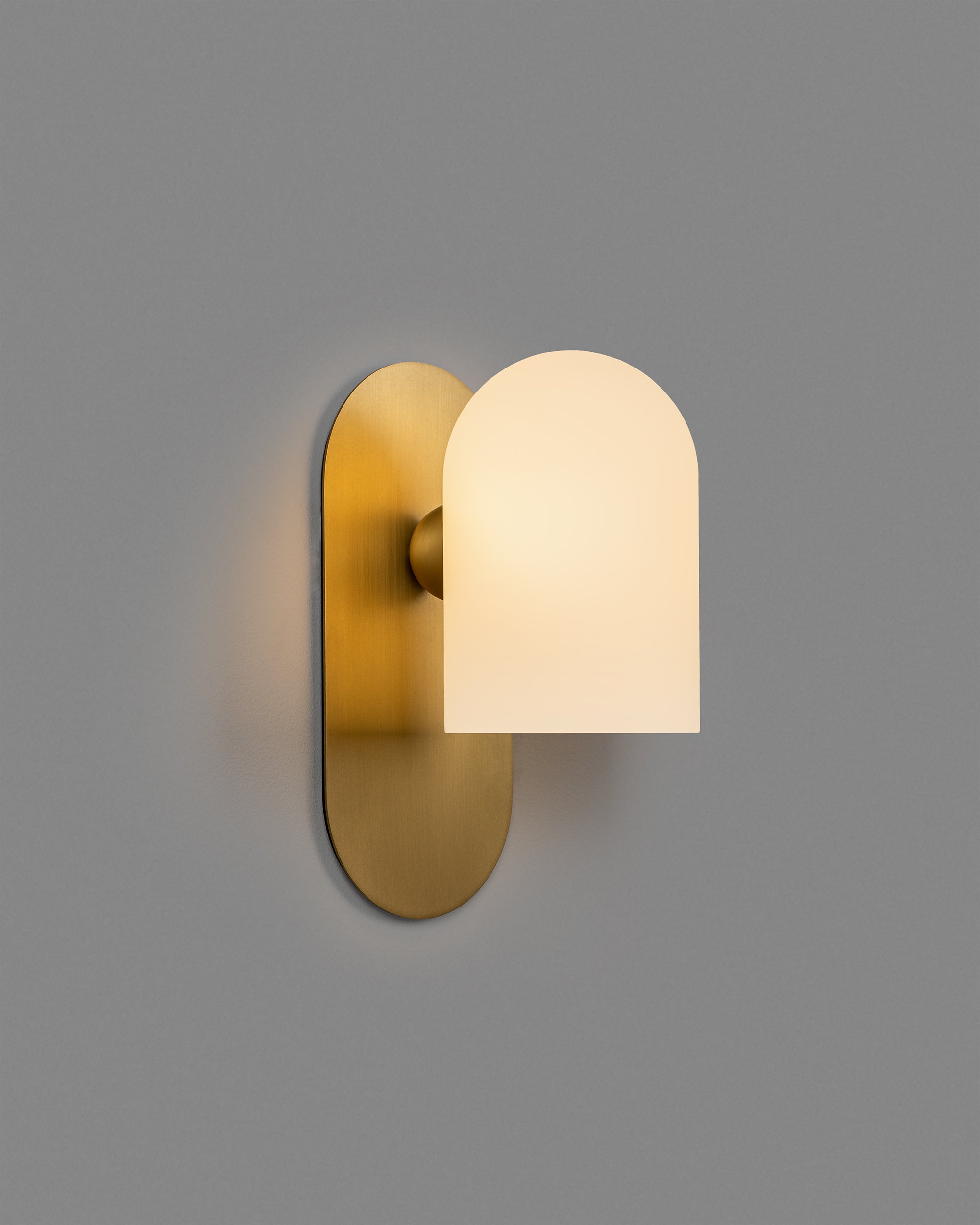 Schwung Odyssey Small Single Wall Sconce Light - Opal Mat Glass