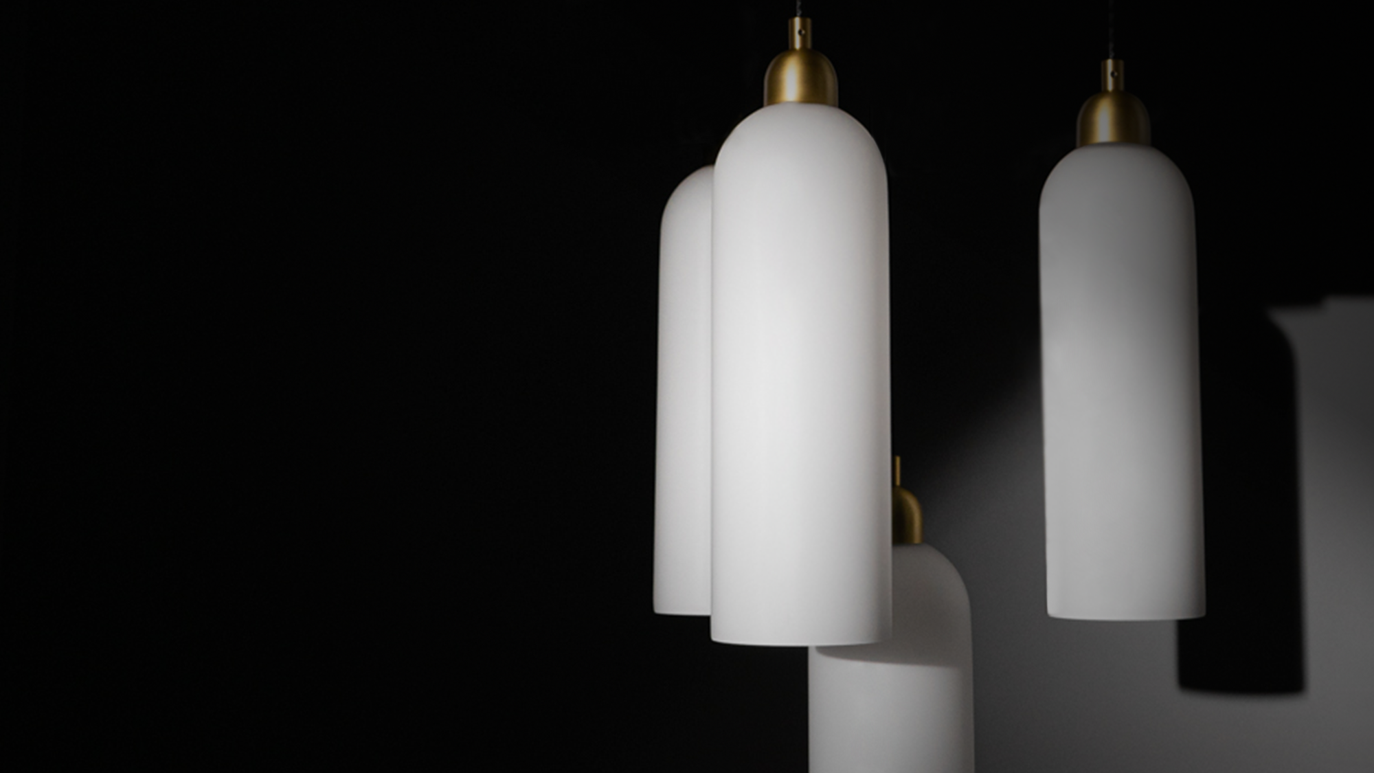 Schwung Odyssey Cluster 9 Light Chandelier - Opal Mat Glass