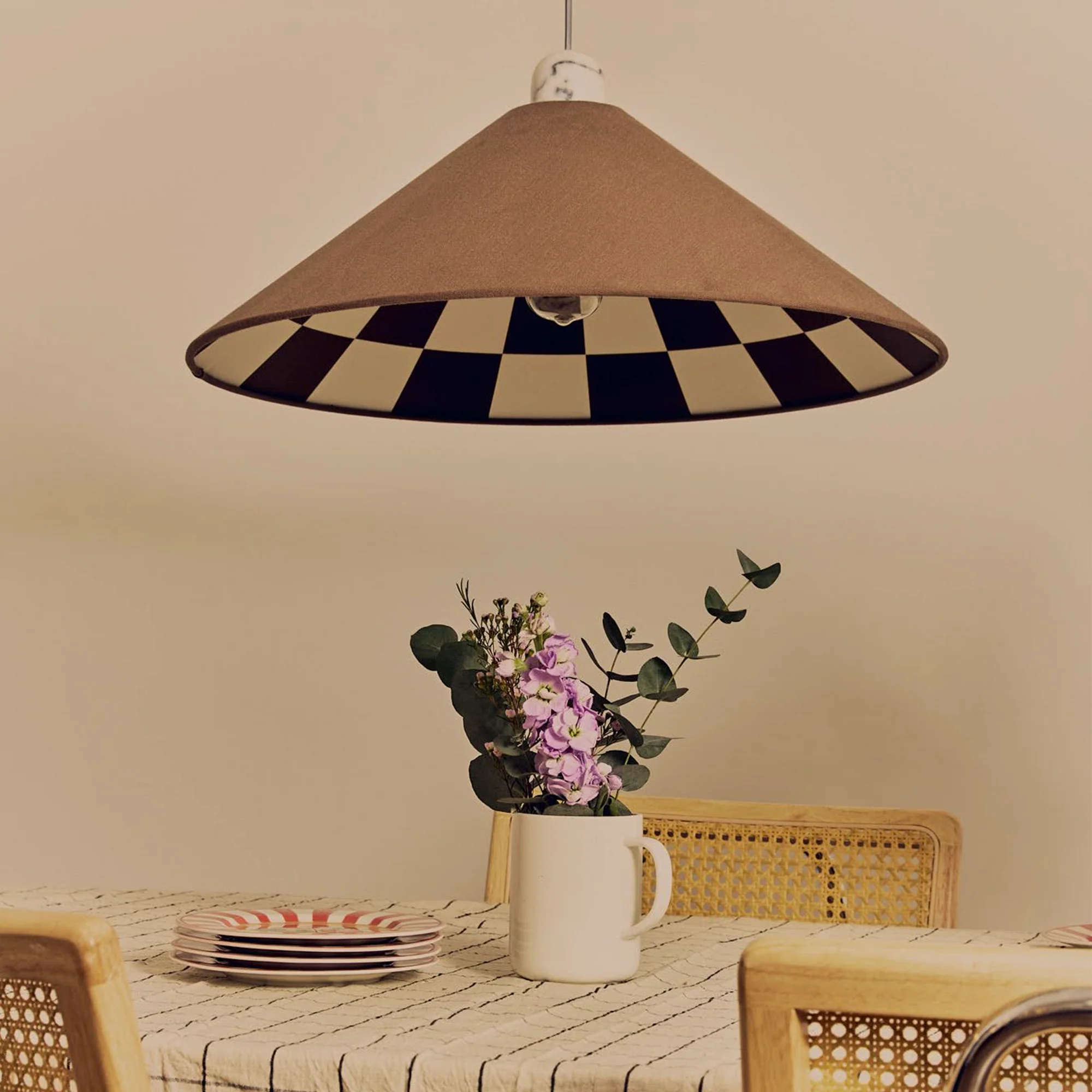 houseof. Checkered Cone Shade - Bark