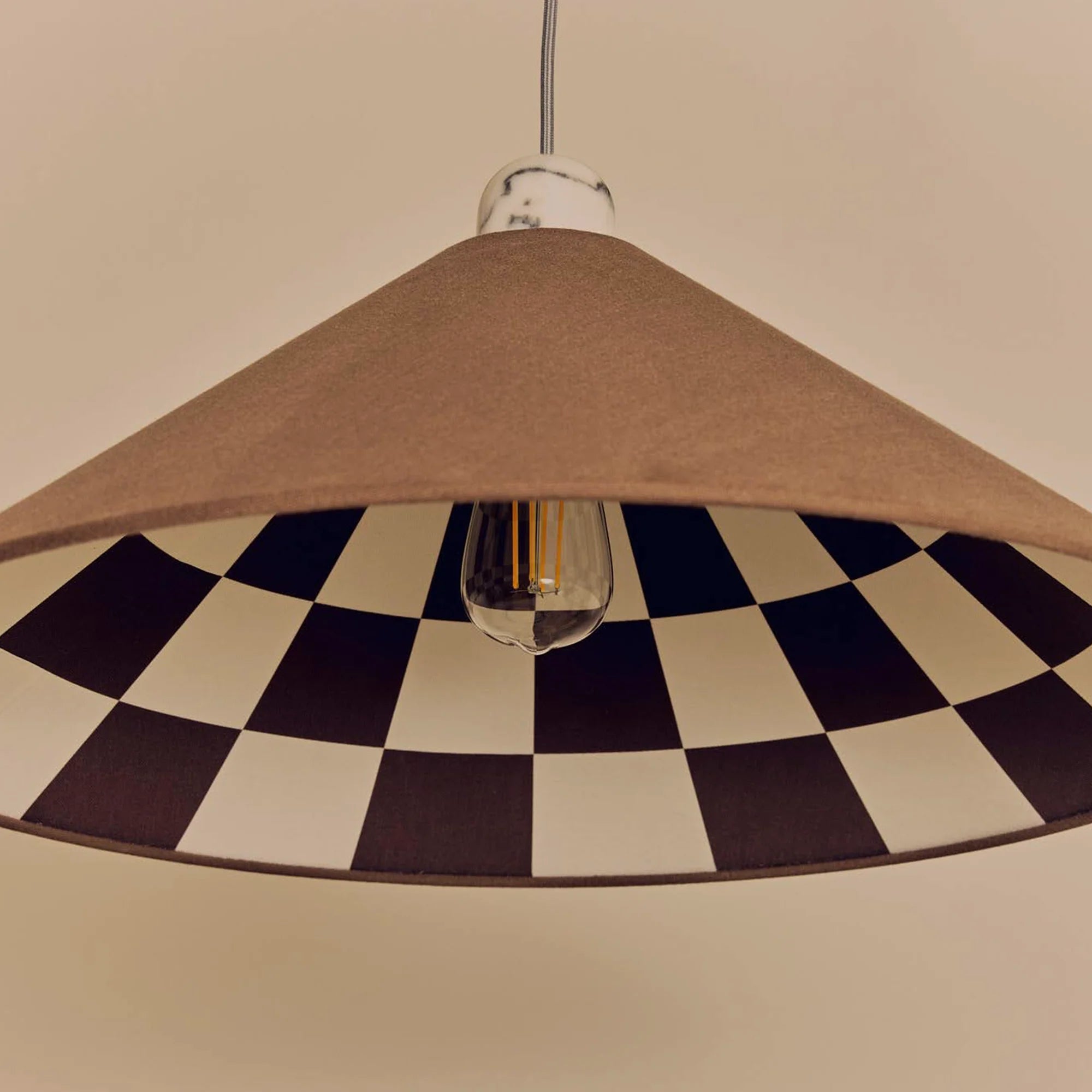 houseof. Checkered Cone Shade - Bark