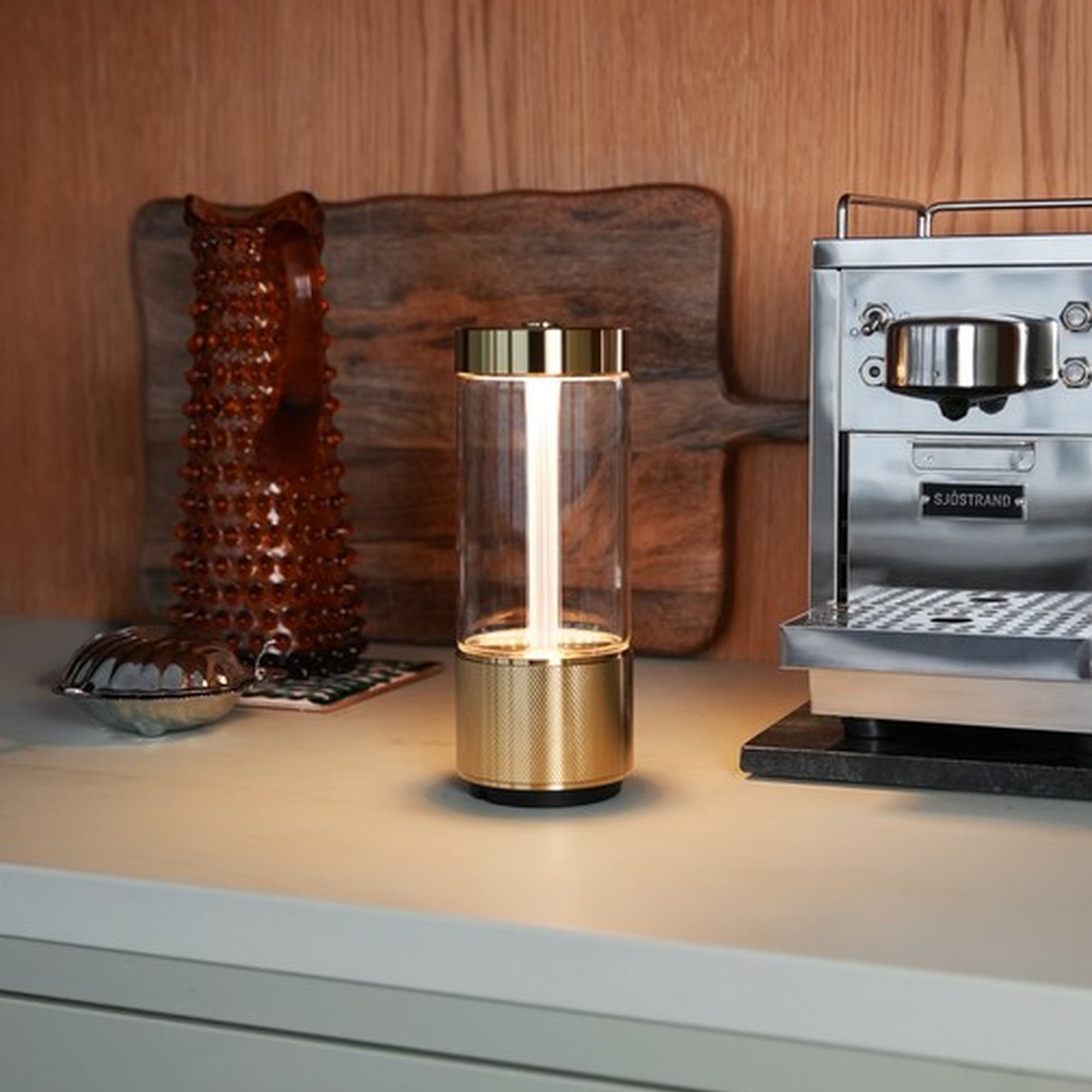 Buster + Punch Takeout Portable LED Table Light - Cross Knurl Detail
