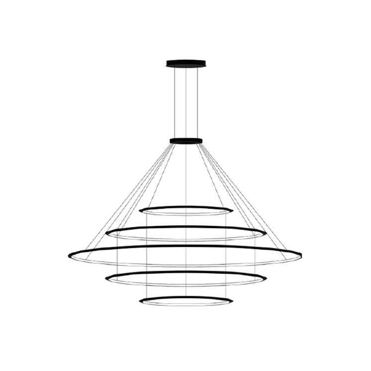LedsC4 Circular 5 Ring 3000mm Pendant