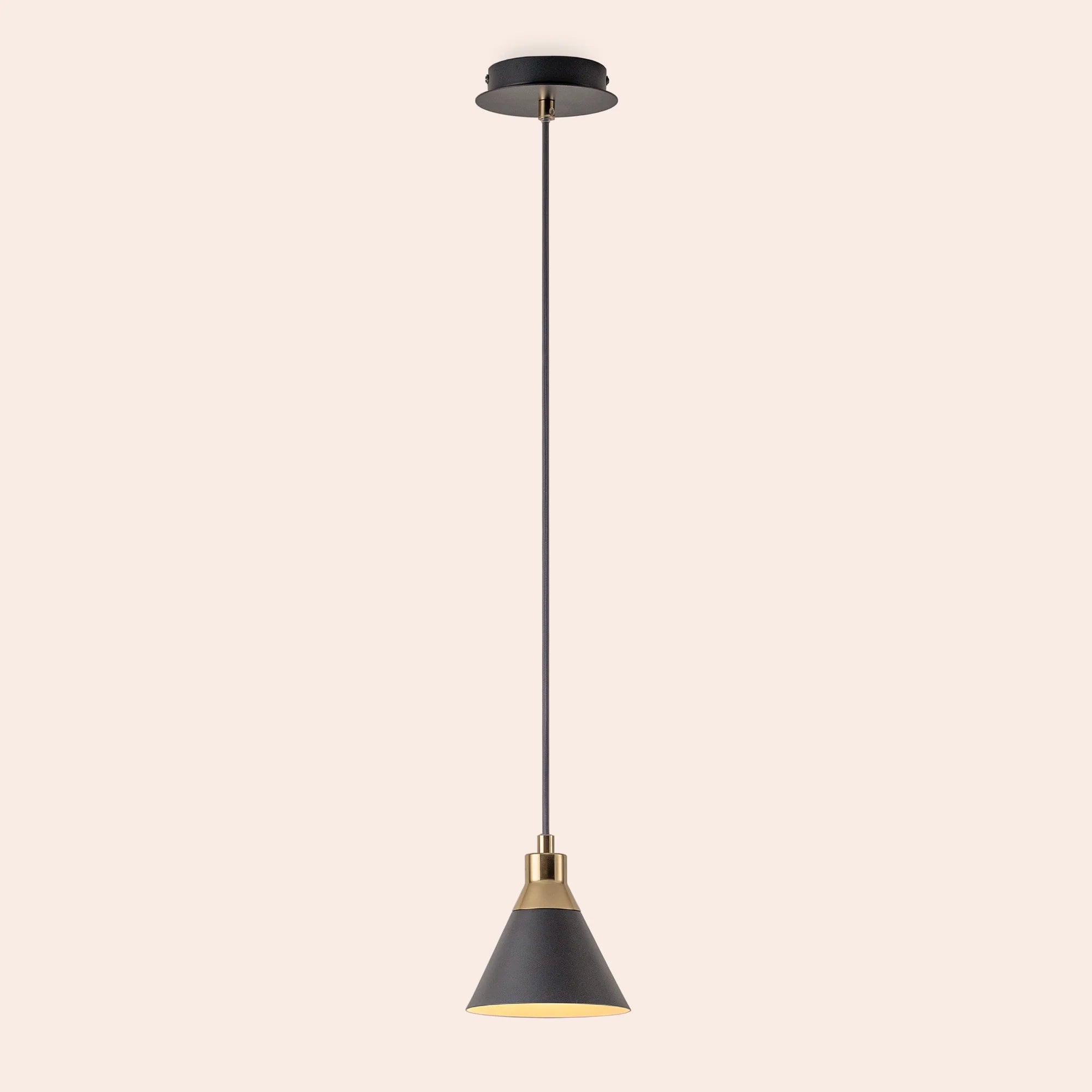 houseof. Cone Ceiling Pendant Light - Charcoal