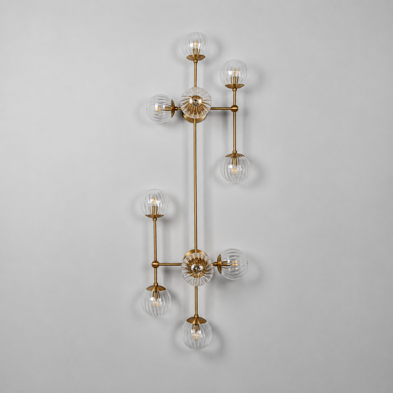Schwung Armstrong 10 Light Flush/Wall Sconce Light - Dries Ribbon Glass