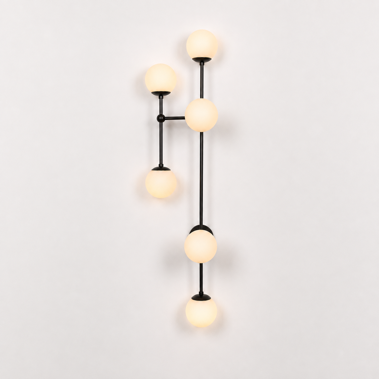 Schwung Armstrong 6 L 6 Light Flush/Wall Sconce Light - Opal Mat Glass