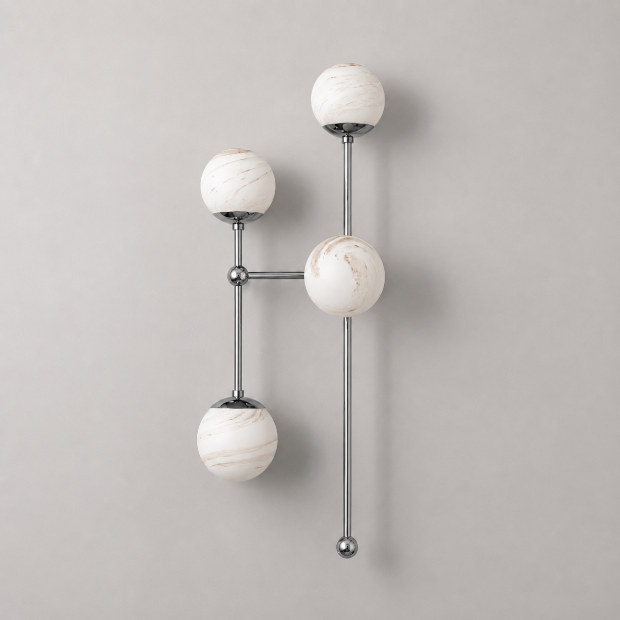 Schwung Armstrong 4 L 4 Light Wall Sconce Light - Marble Glass