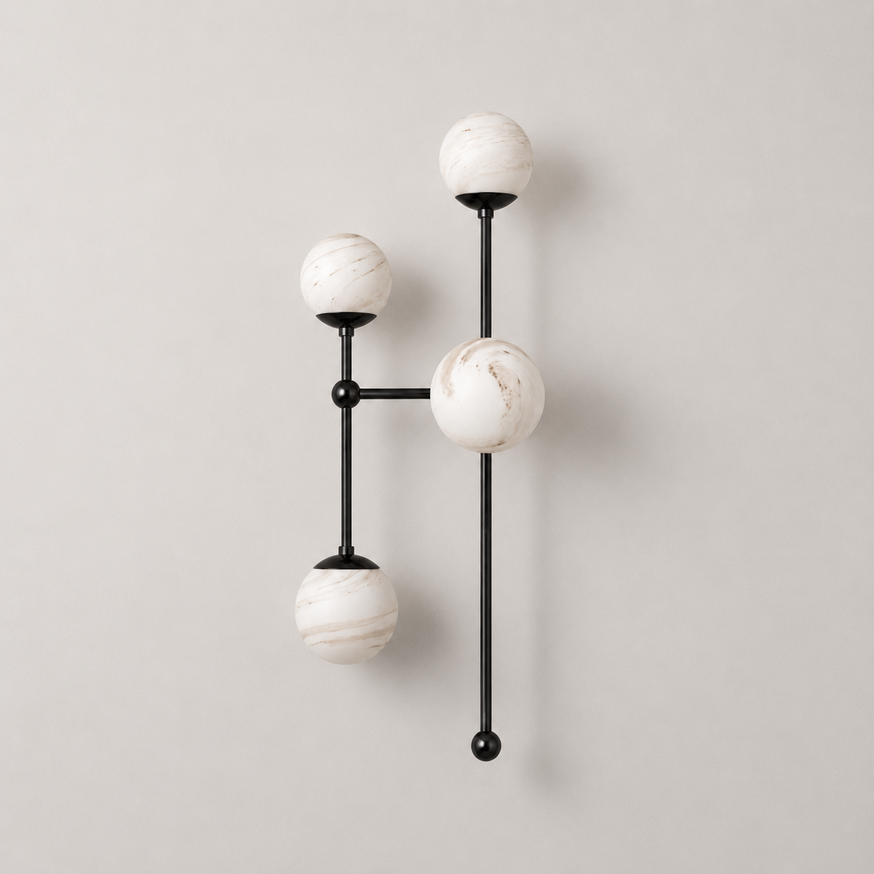 Schwung Armstrong 4 L 4 Light Wall Sconce Light - Marble Glass