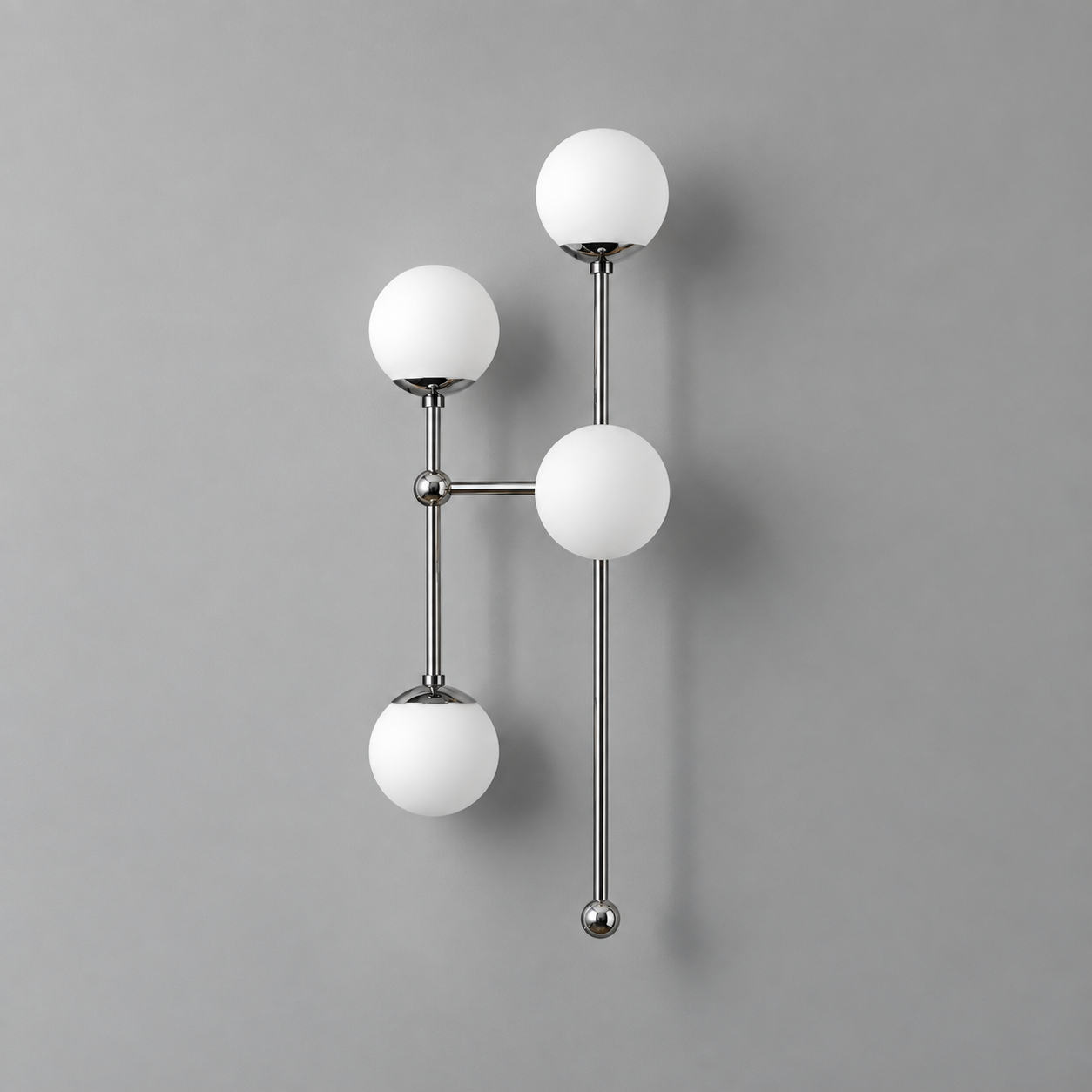 Schwung Armstrong 4 L 4 Light Wall Sconce Light - Opal Mat Glass