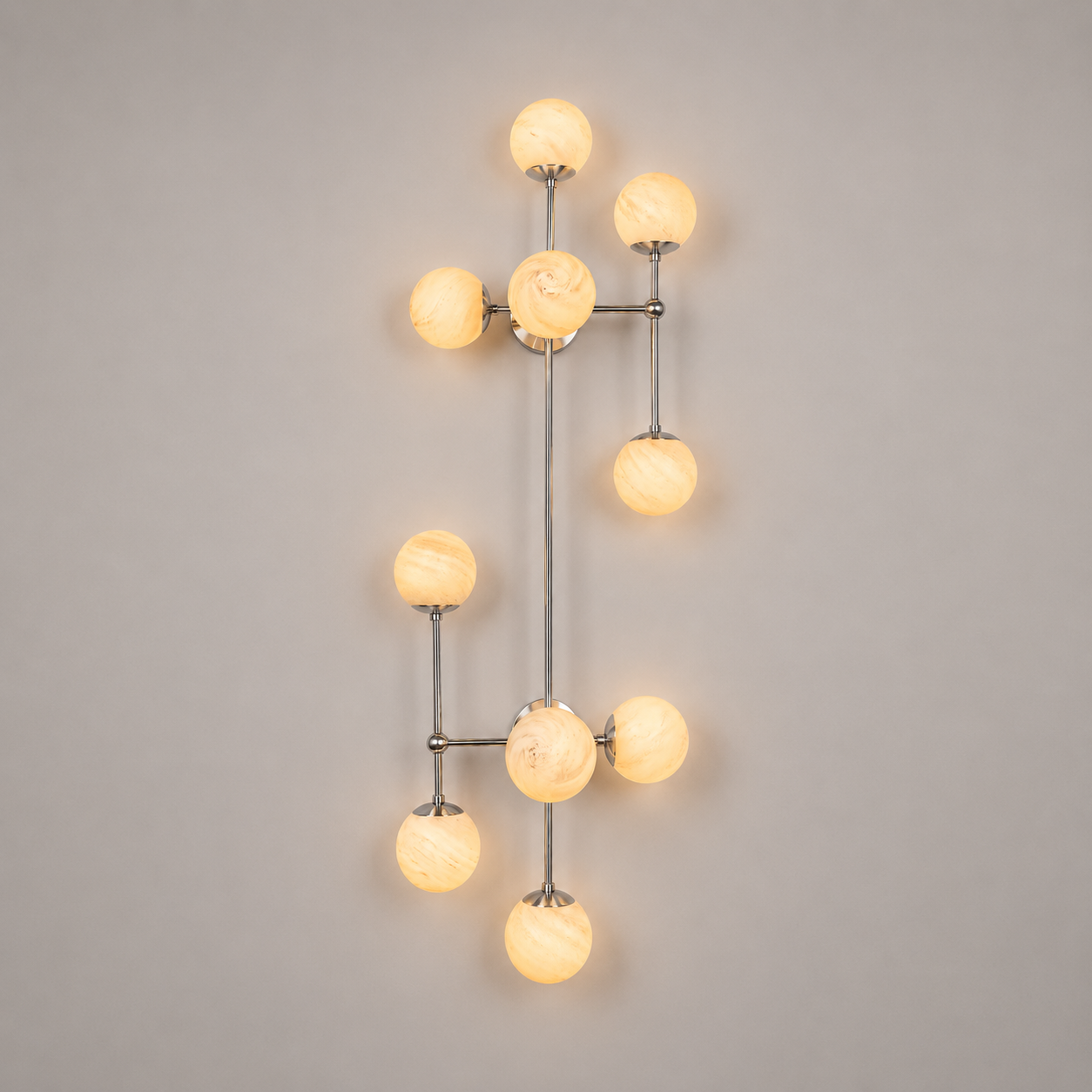 Schwung Armstrong 10 Light Flush/Wall Sconce Light - Marble Glass