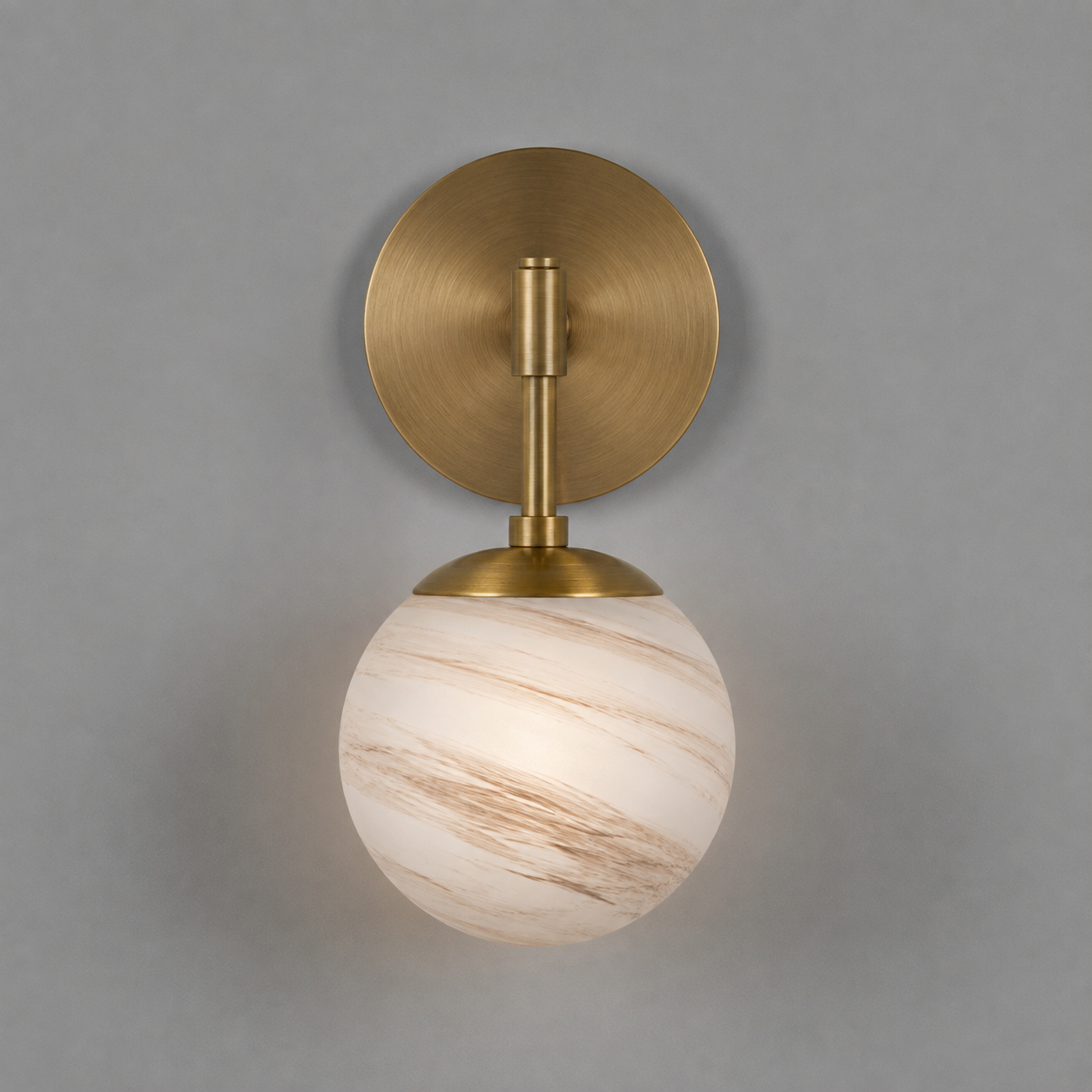 Schwung Sunset Wall Sconce Light - Marble Glass