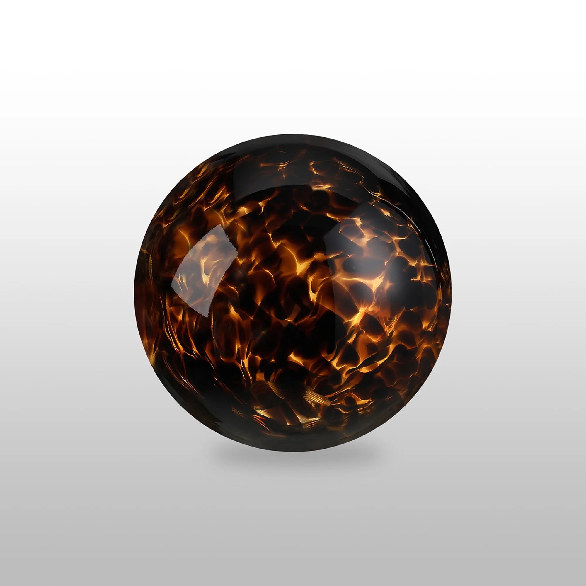 Sycamore 15cm Round Tortoise Shell Glass Shade (M) - Brown & Amber