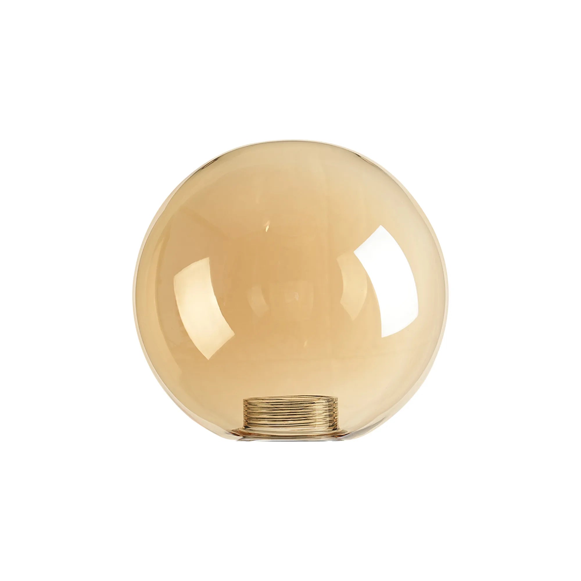 Sycamore 15cm Round Glass Shade - Amber Plated