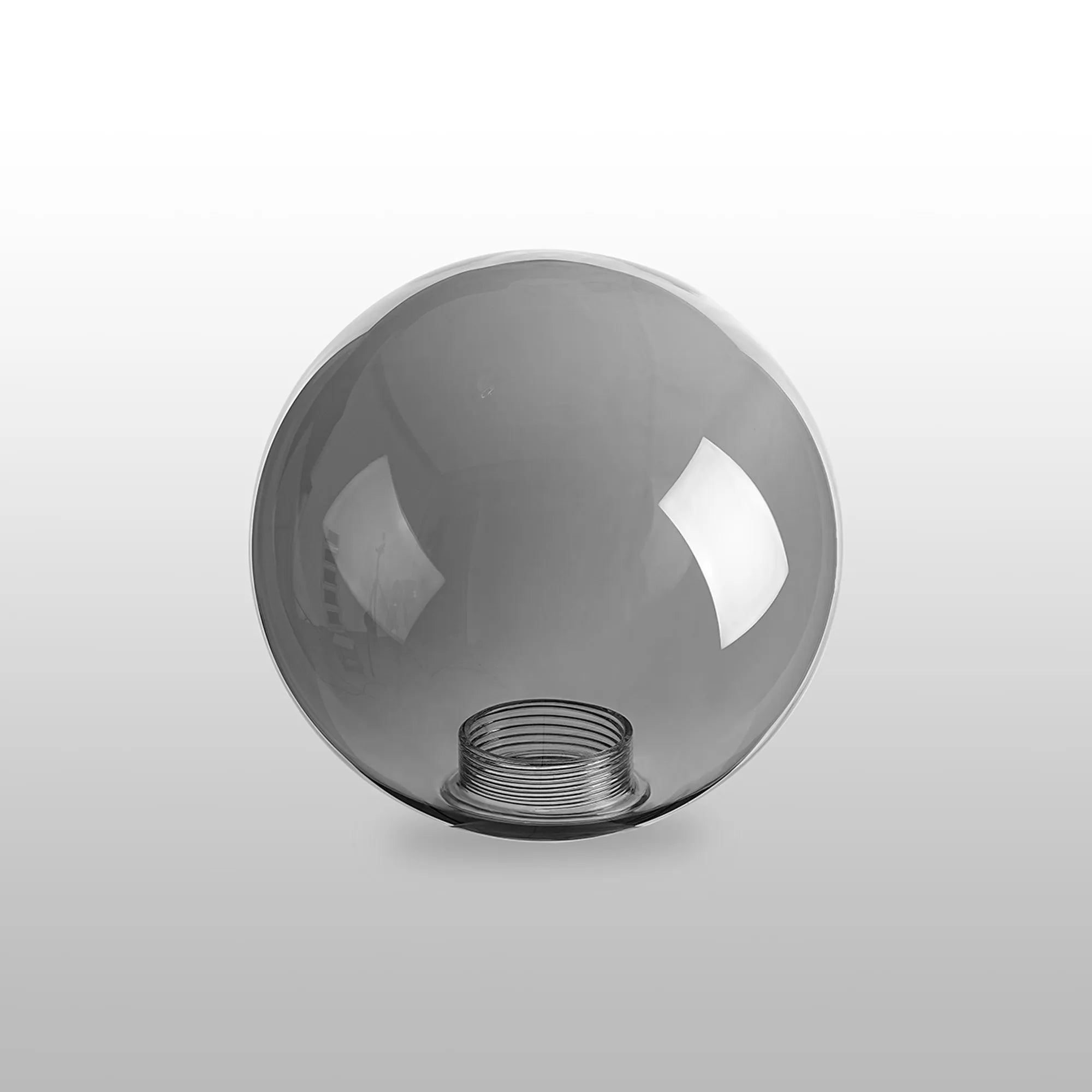 Sycamore 15cm Round Glass Shade - Smoke Plated