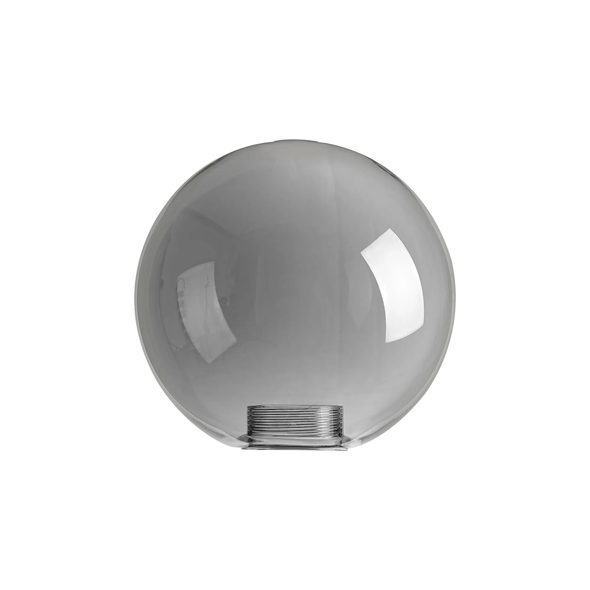 Sycamore 15cm Round Glass Shade - Smoke Plated