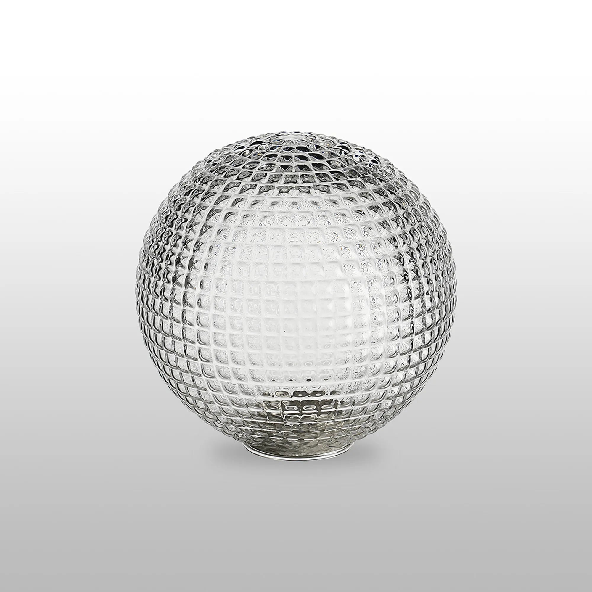Sycamore 15cm Round Textured Diamond Pattern Glass Shade - Clear