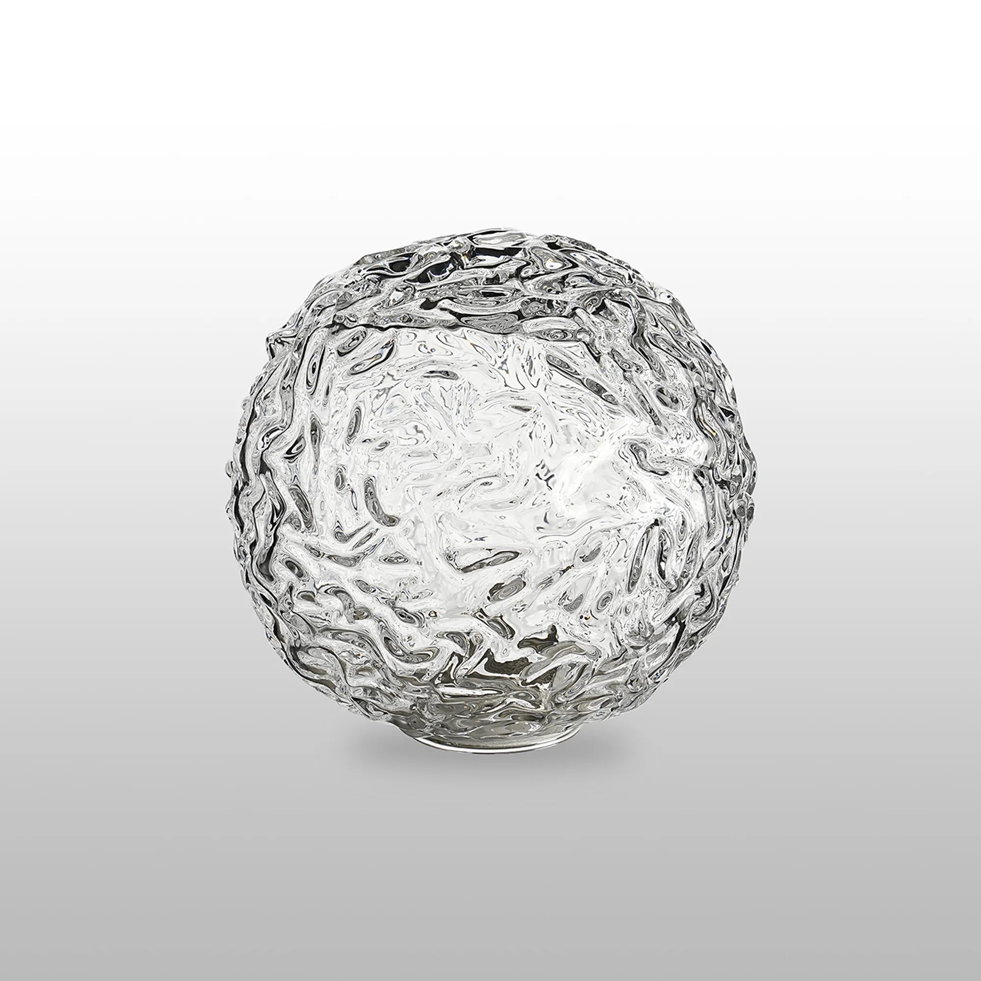 Sycamore 15cm Round Textured Crumple Glass Shade - Clear