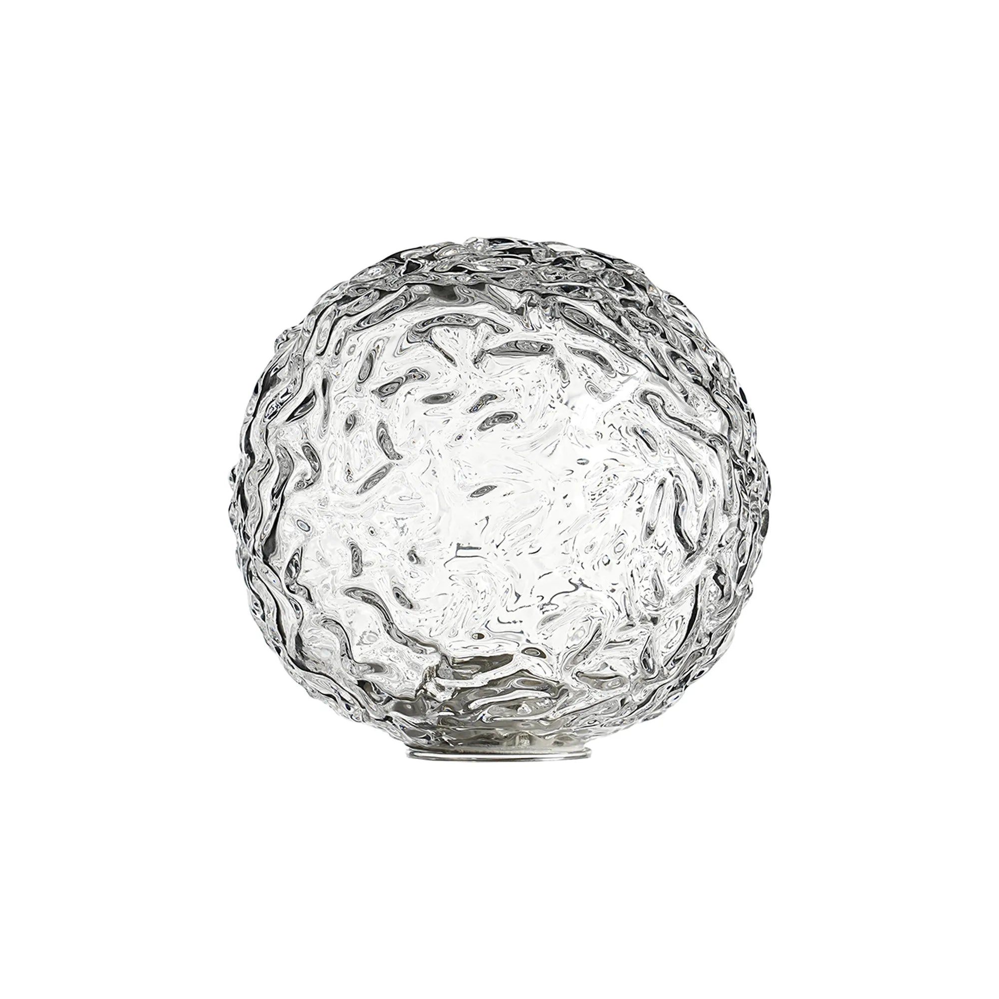 Sycamore 15cm Round Textured Crumple Glass Shade - Clear
