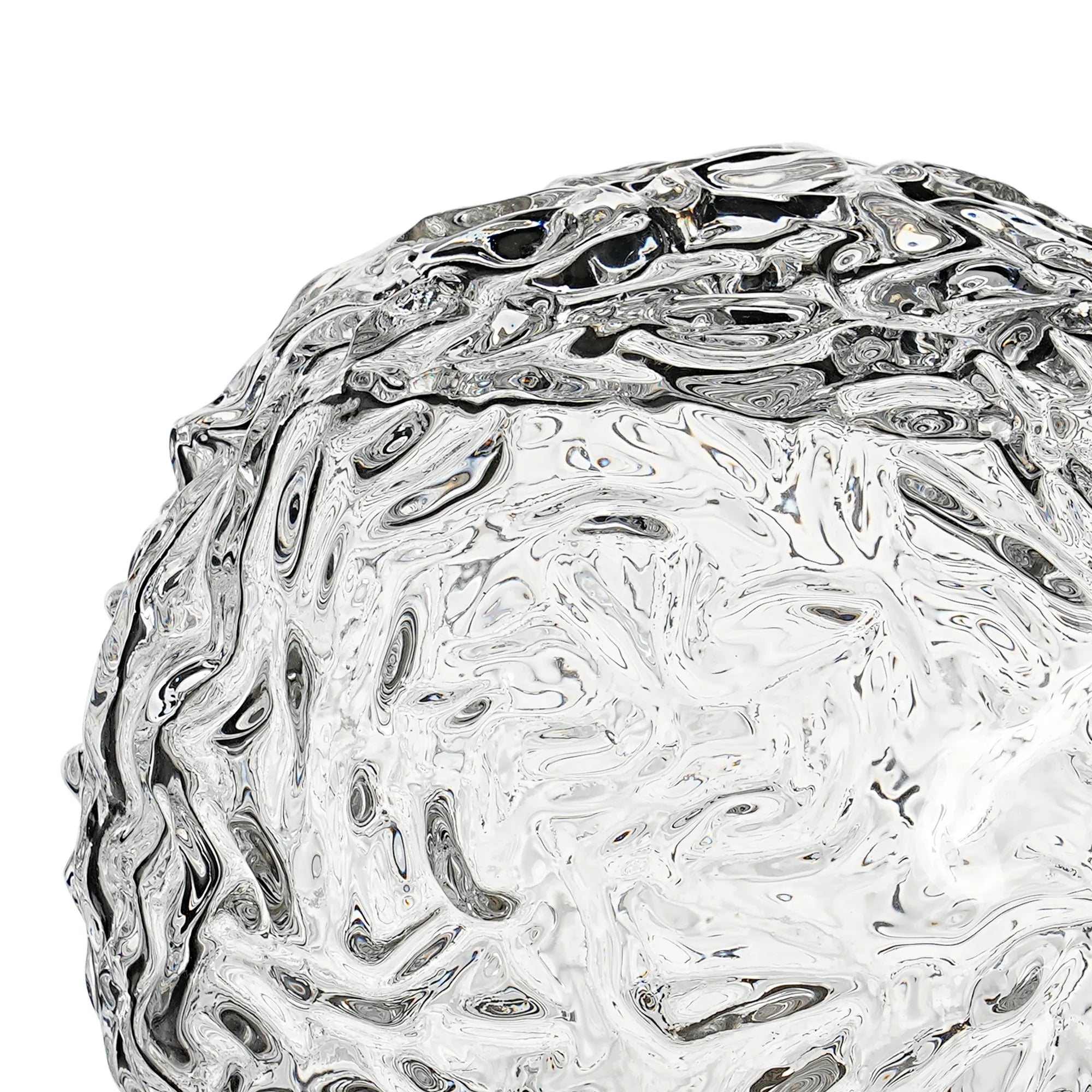 Sycamore 15cm Round Textured Crumple Glass Shade - Clear