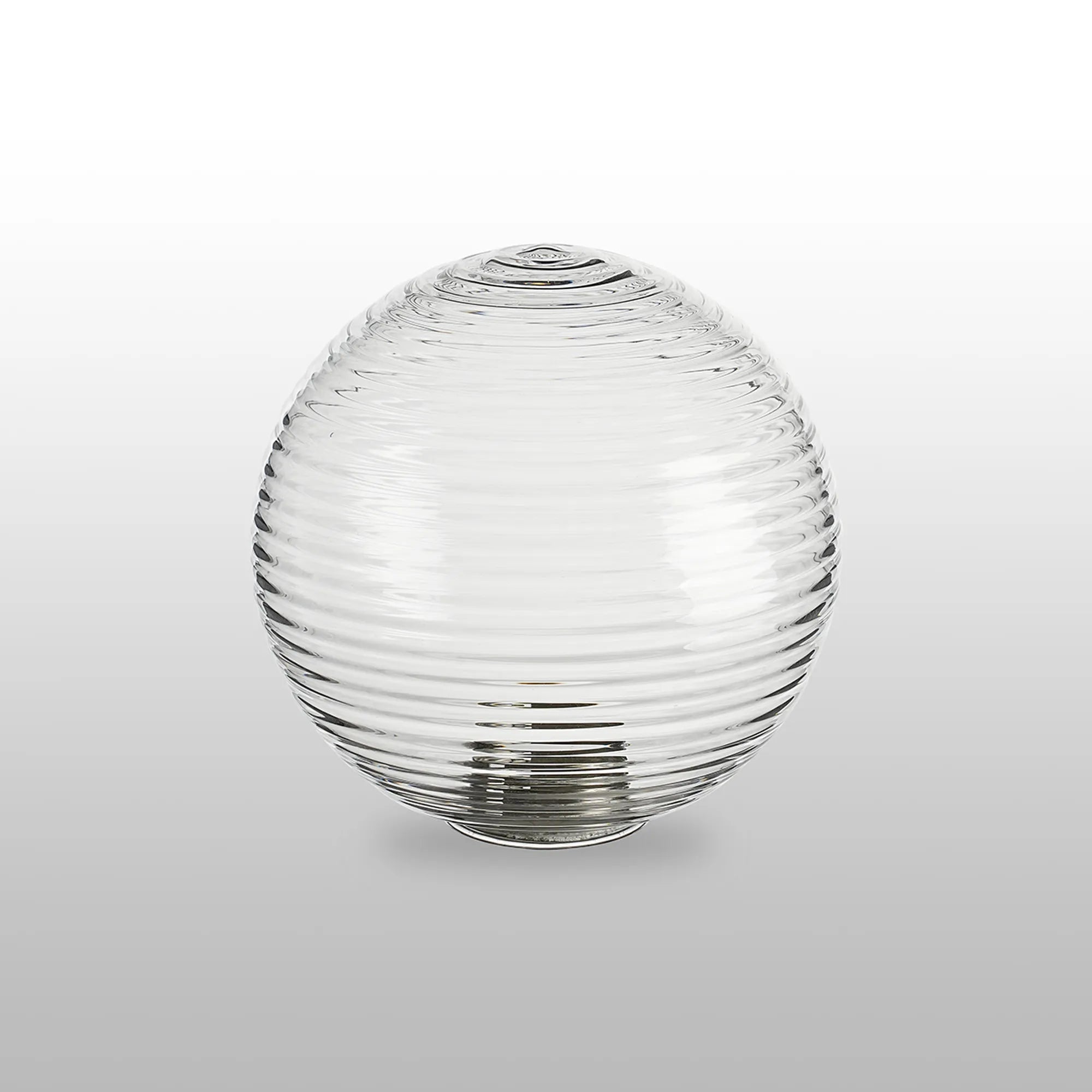 Sycamore 15cm Round Ribbed Glass Shade - Clear