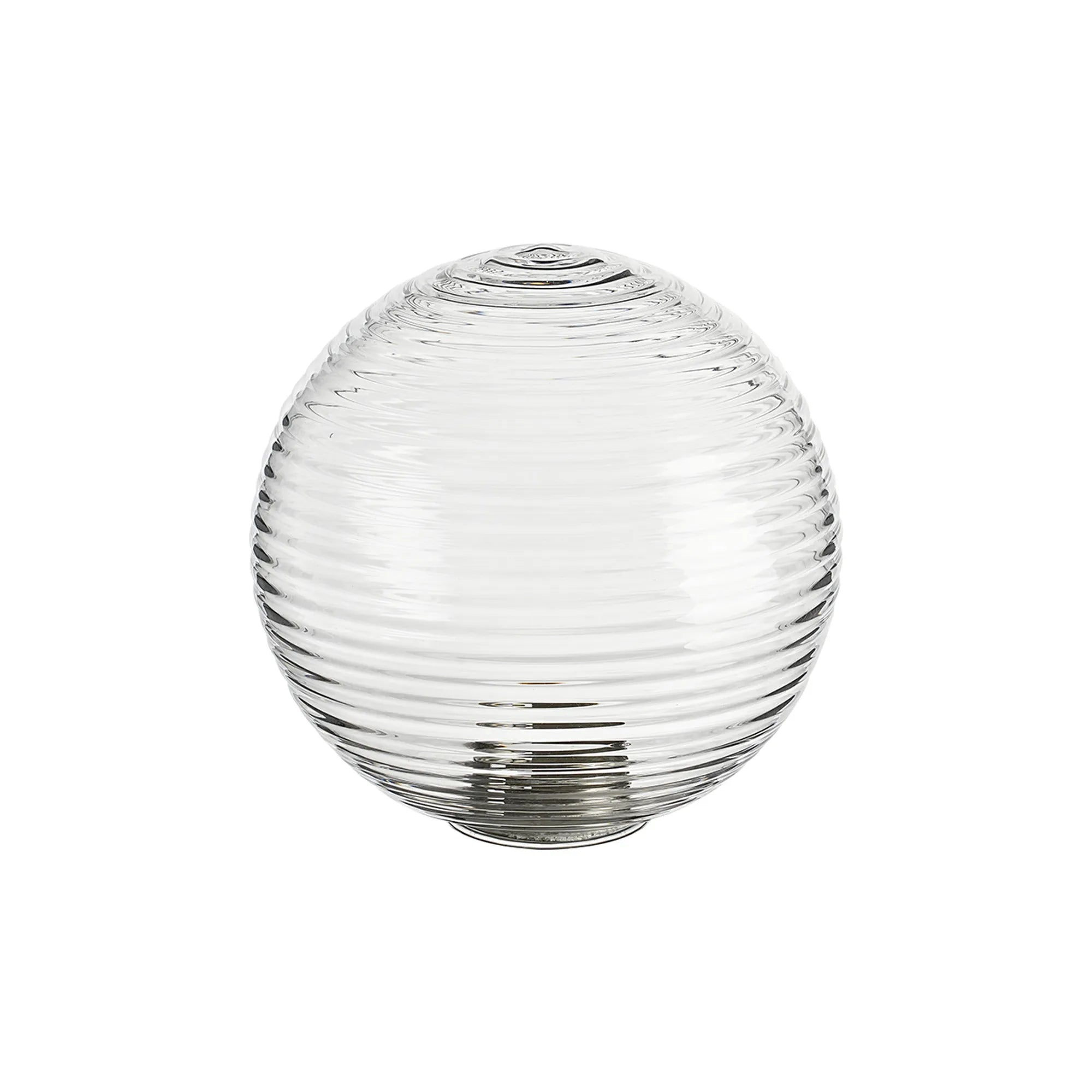 Sycamore 15cm Round Ribbed Glass Shade - Clear