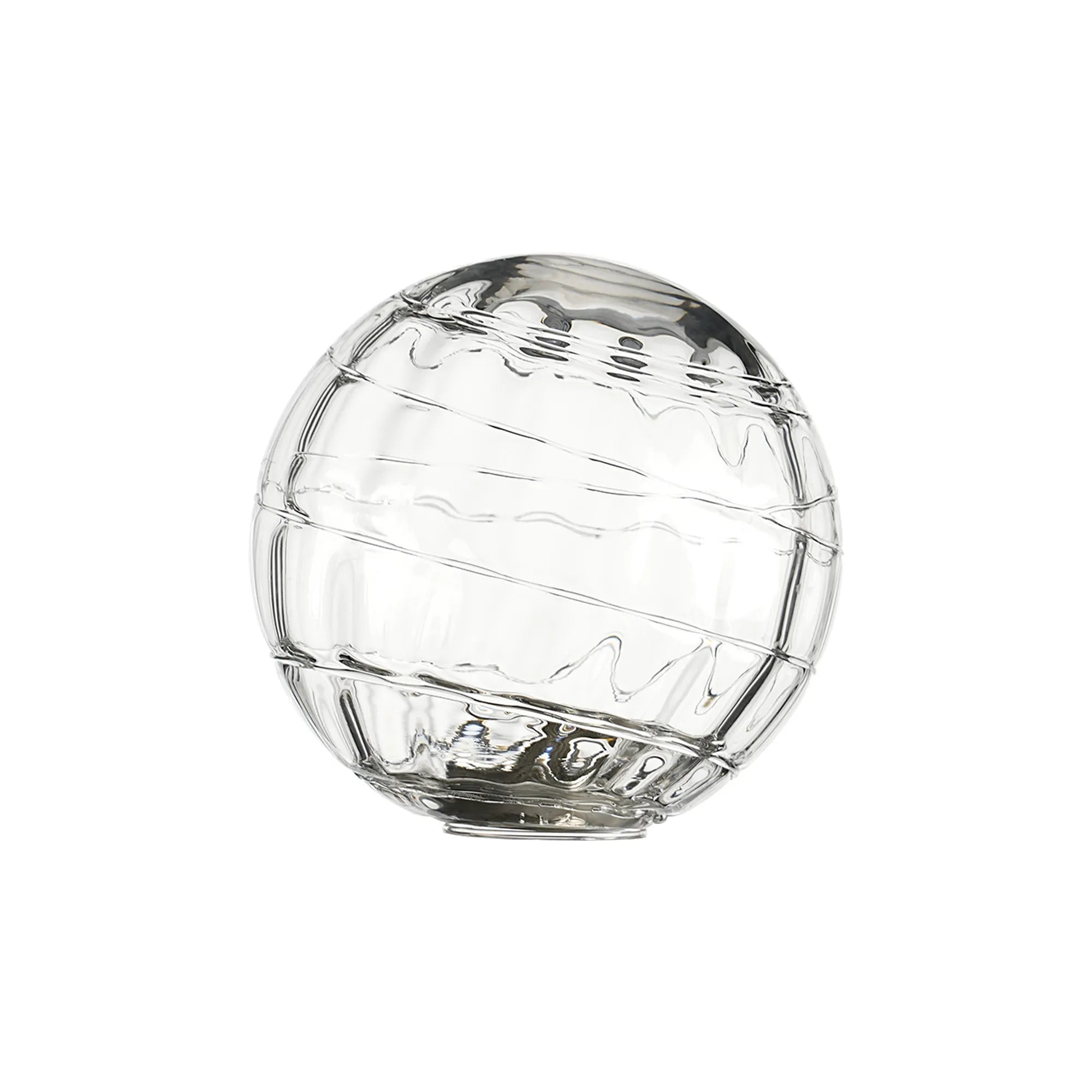 Sycamore 15cm Round Textured Melting Glass Shade - Clear