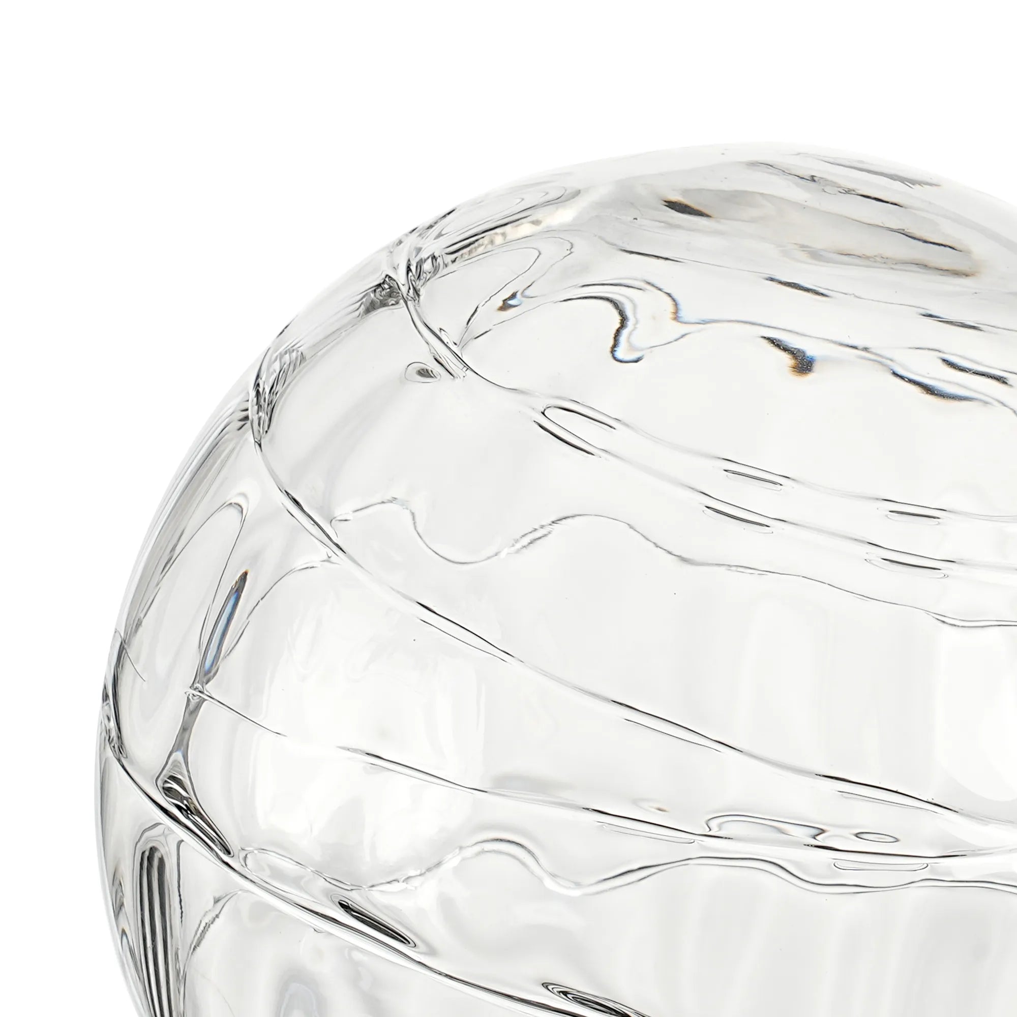 Sycamore 15cm Round Textured Melting Glass Shade - Clear