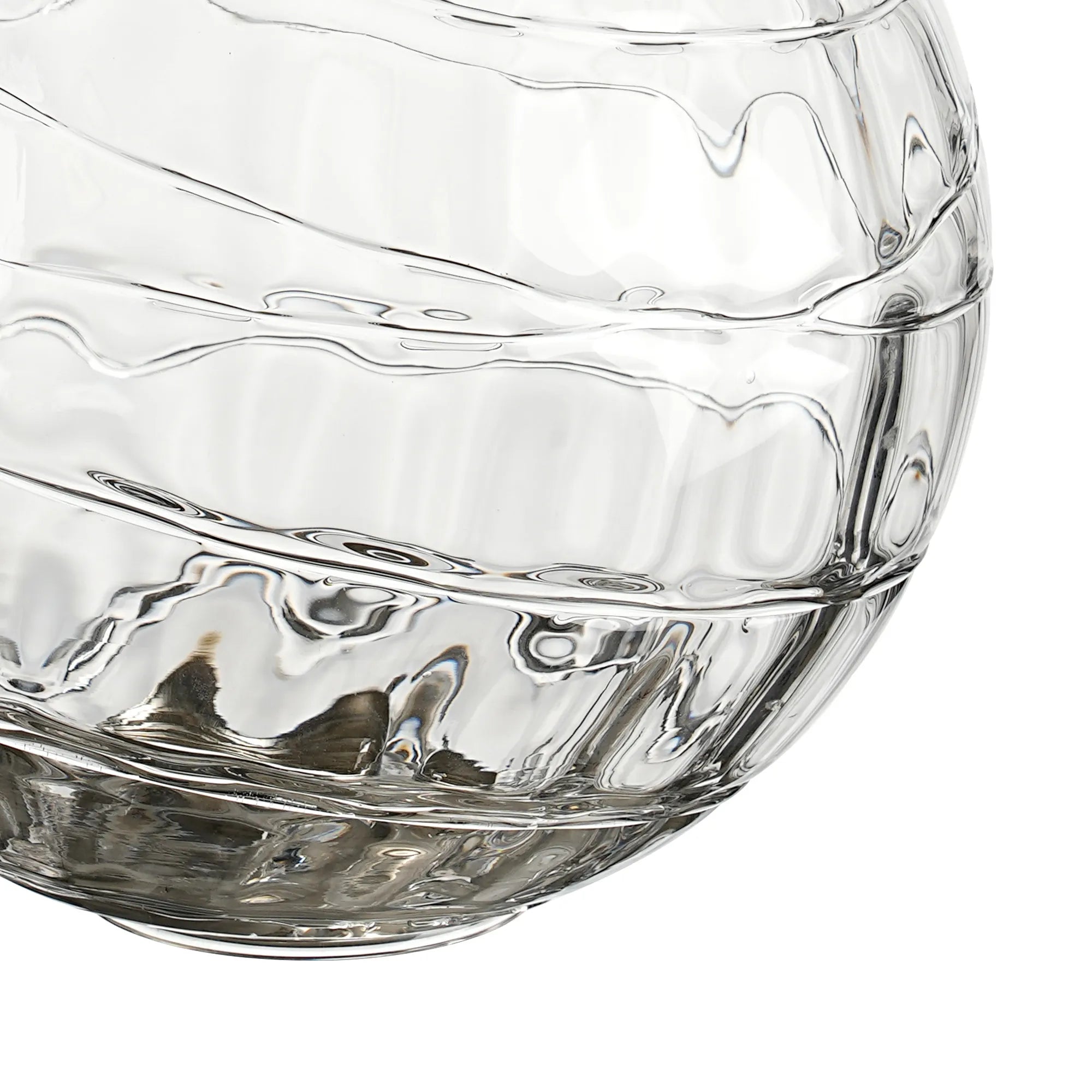 Sycamore 15cm Round Textured Melting Glass Shade - Clear