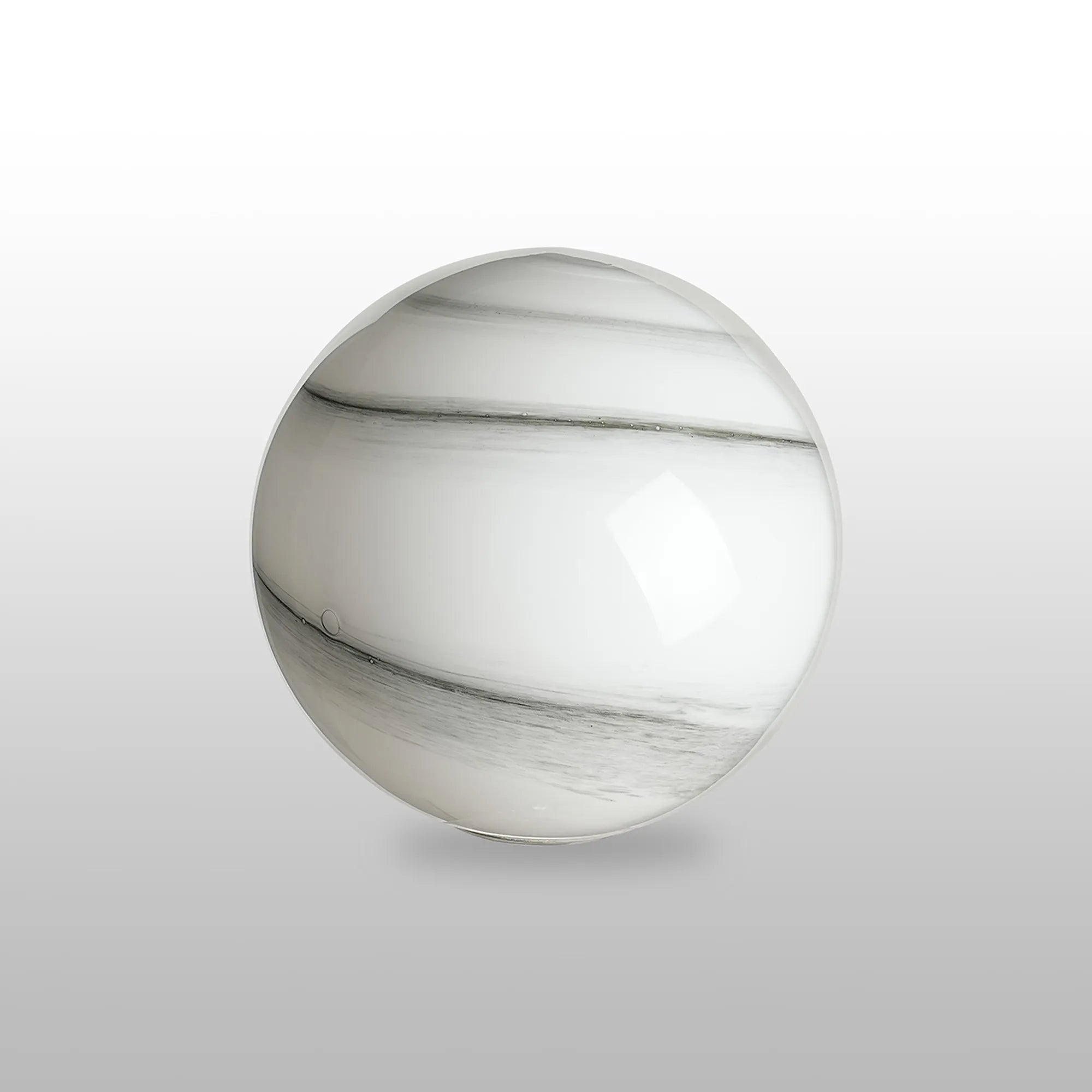 Sycamore 15cm Round Marble Effect Glass Shade -White & Grey