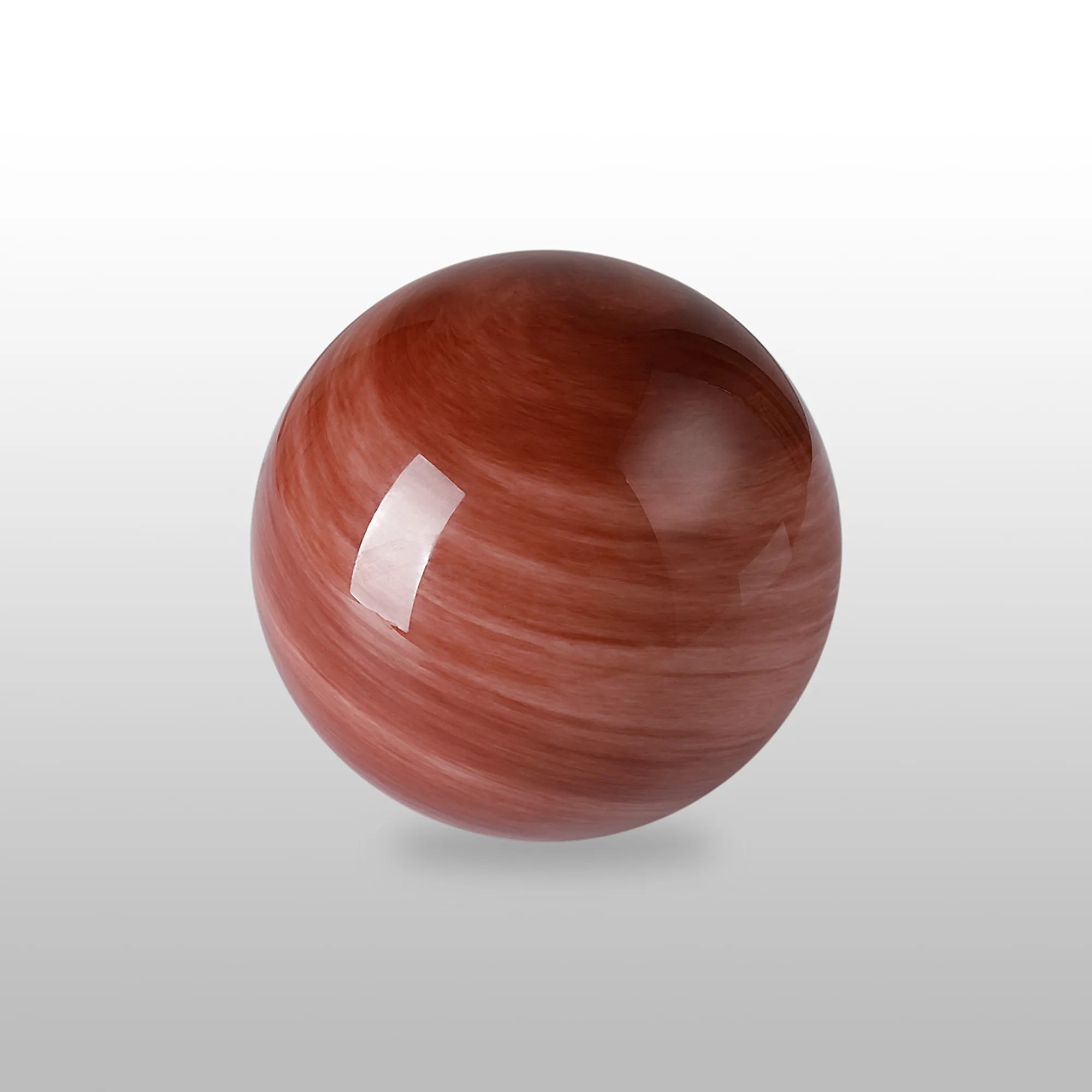 Sycamore 15cm Round Marble Effect Glass Shade (H) - Dark Pink with Metal Ring