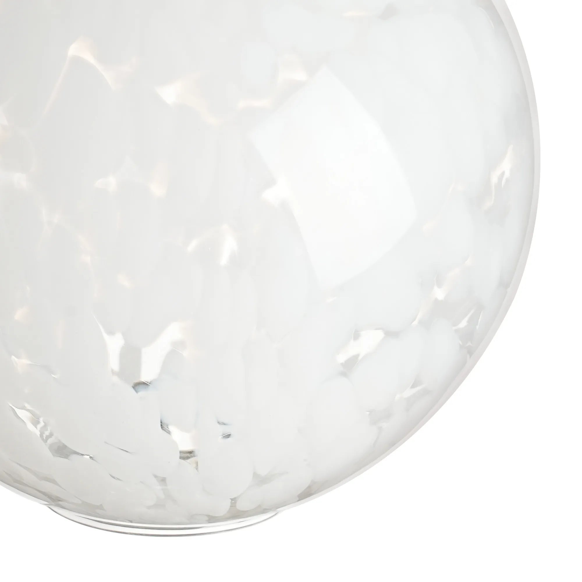 Sycamore 15cm Round Speckled Glass Shade -White & Clear