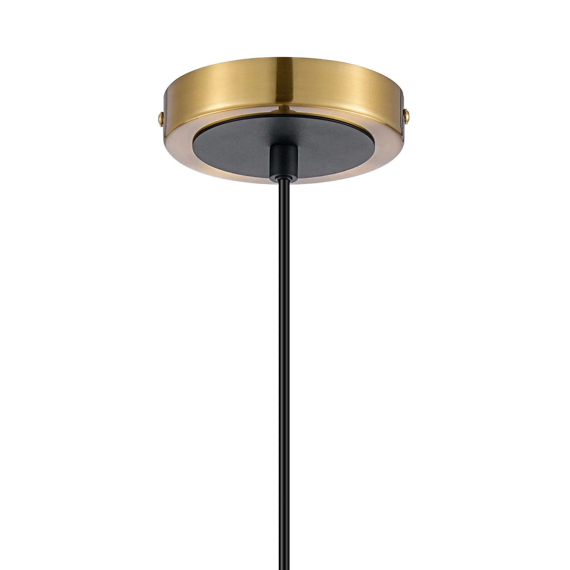 Sycamore Pendant with 15cm Round Segment Glass Shade - Brass, Smoke Plated & Satin Black