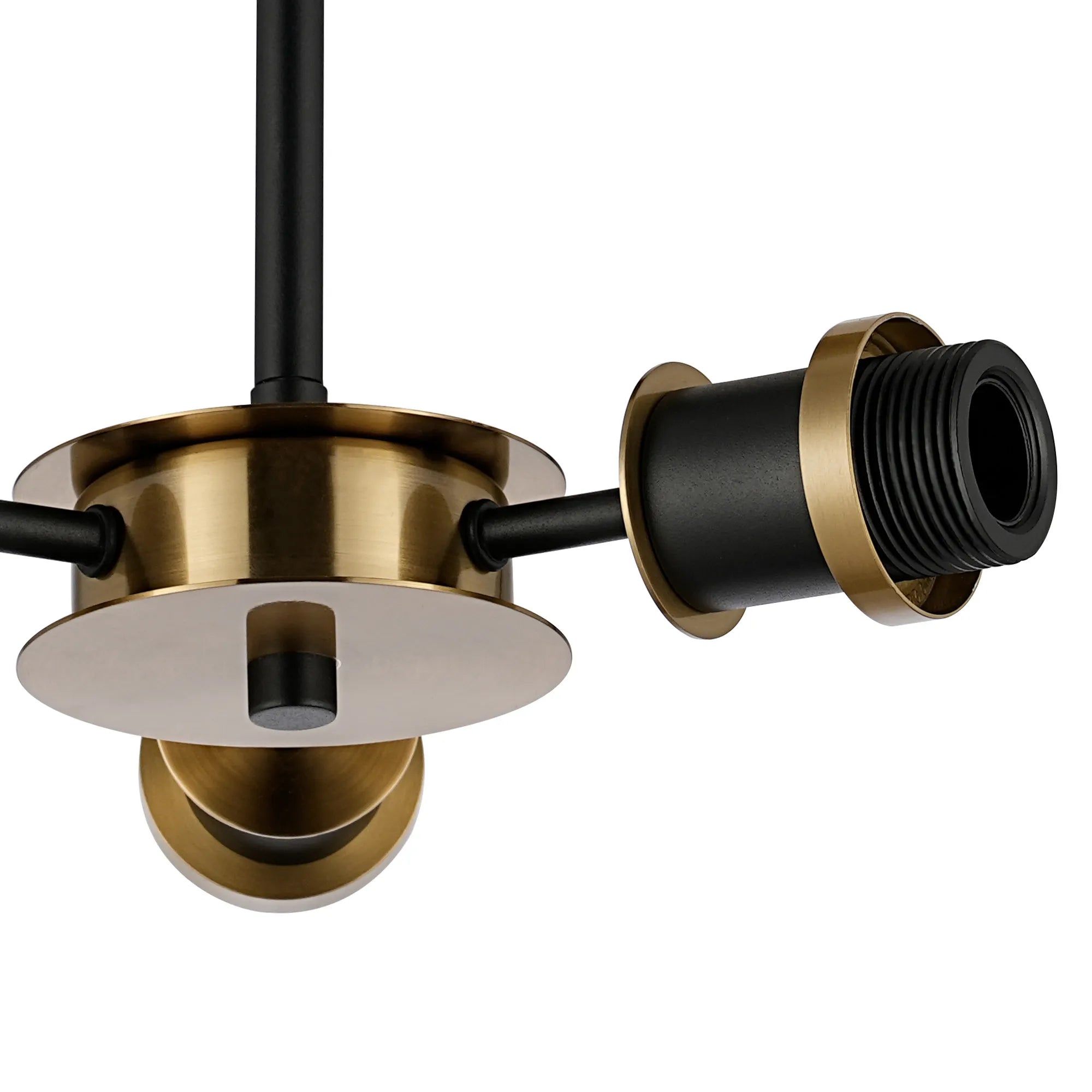 Sycamore Semi Ceiling 3 Light - Brass & Satin Black