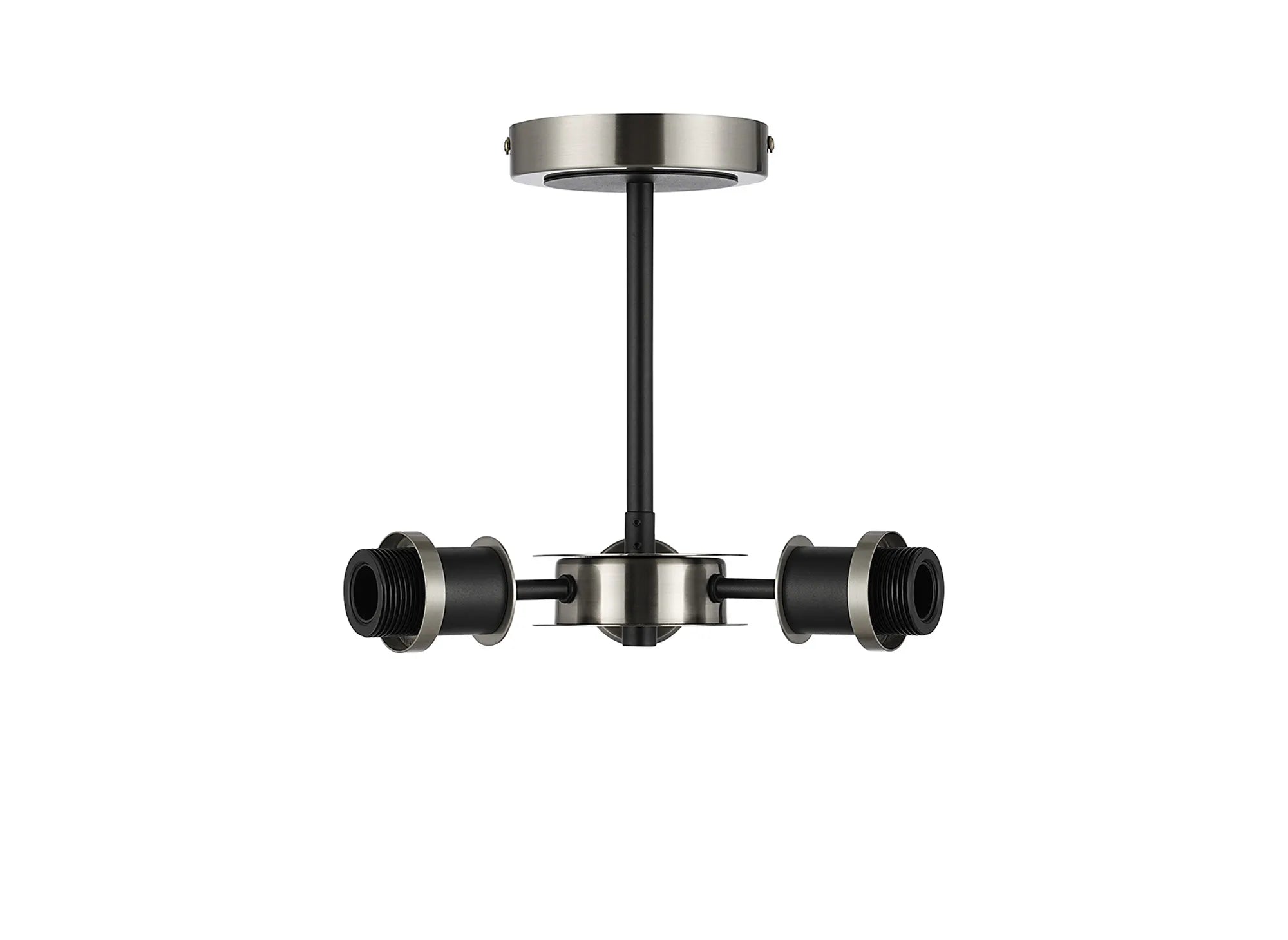 Sycamore Semi Ceiling 3 Light Satin Nickel & Satin Black
