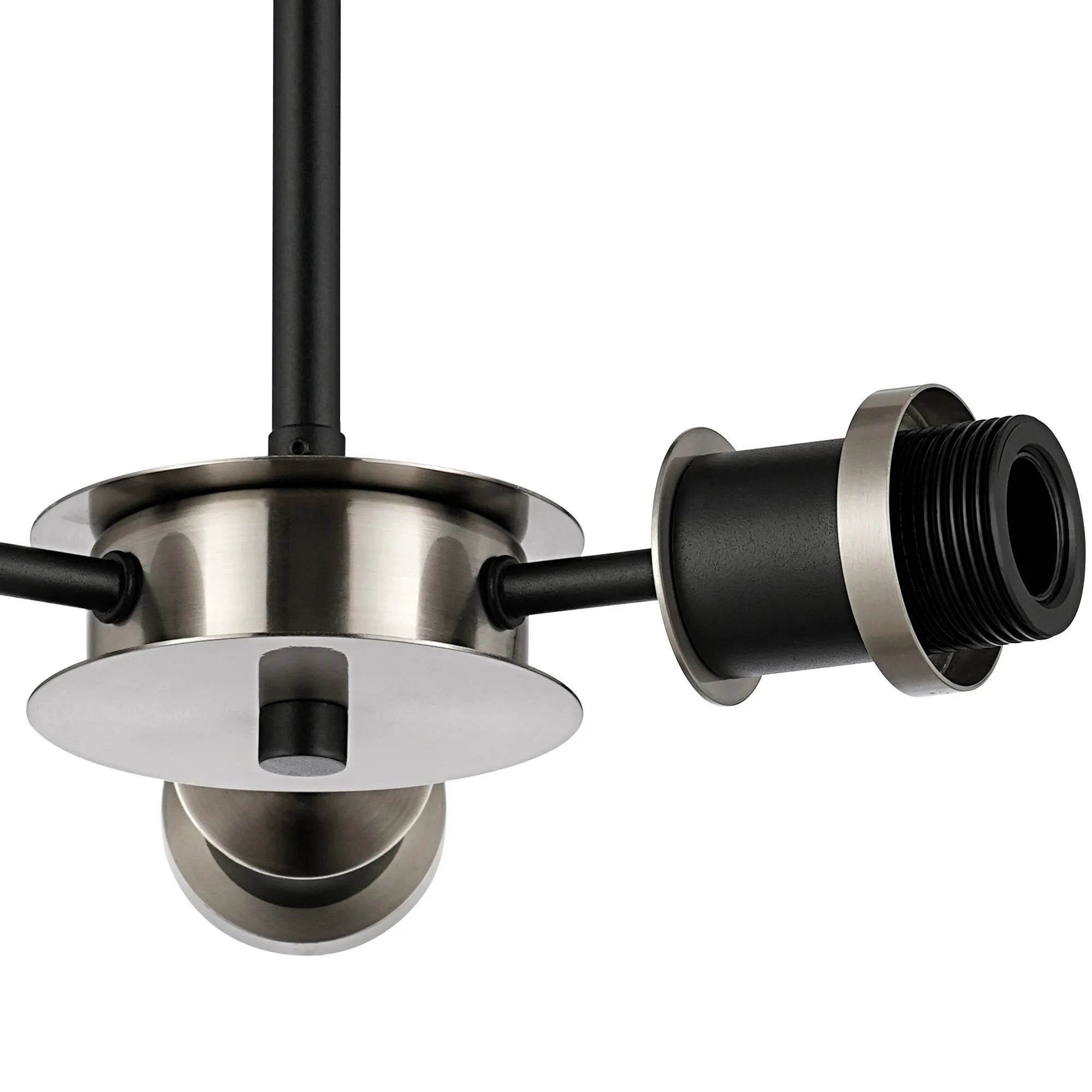 Sycamore Semi Ceiling 3 Light Satin Nickel & Satin Black