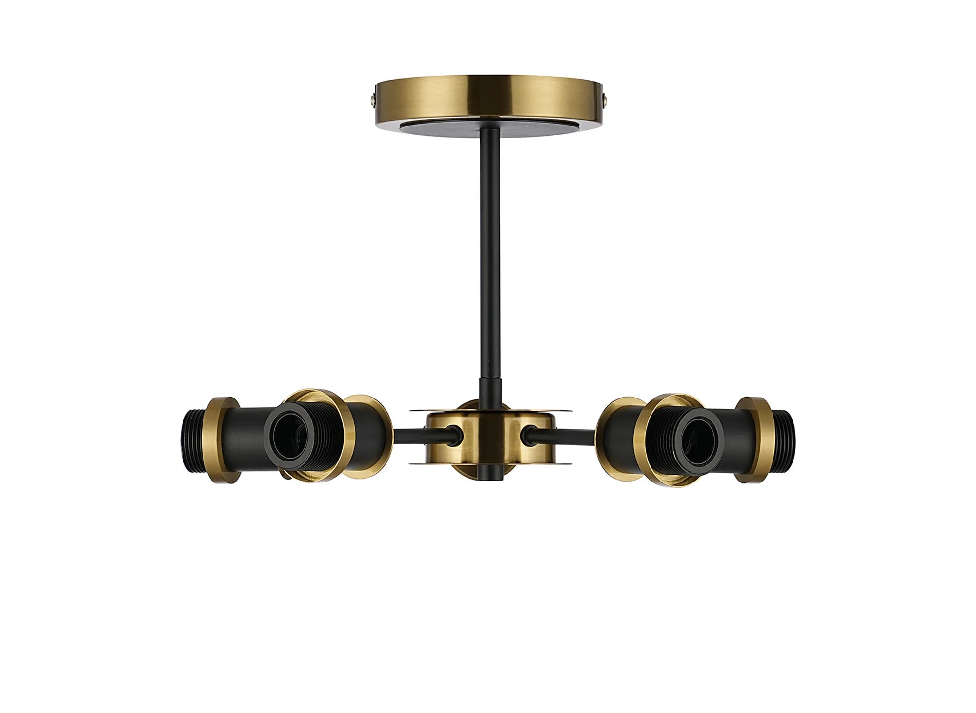 Sycamore Semi Ceiling 5 Light Brass & Satin Black