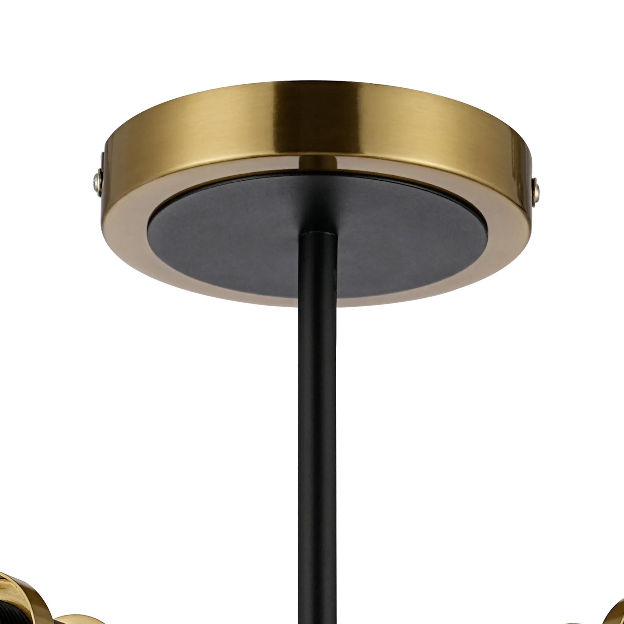 Sycamore Semi Ceiling 5 Light Brass & Satin Black