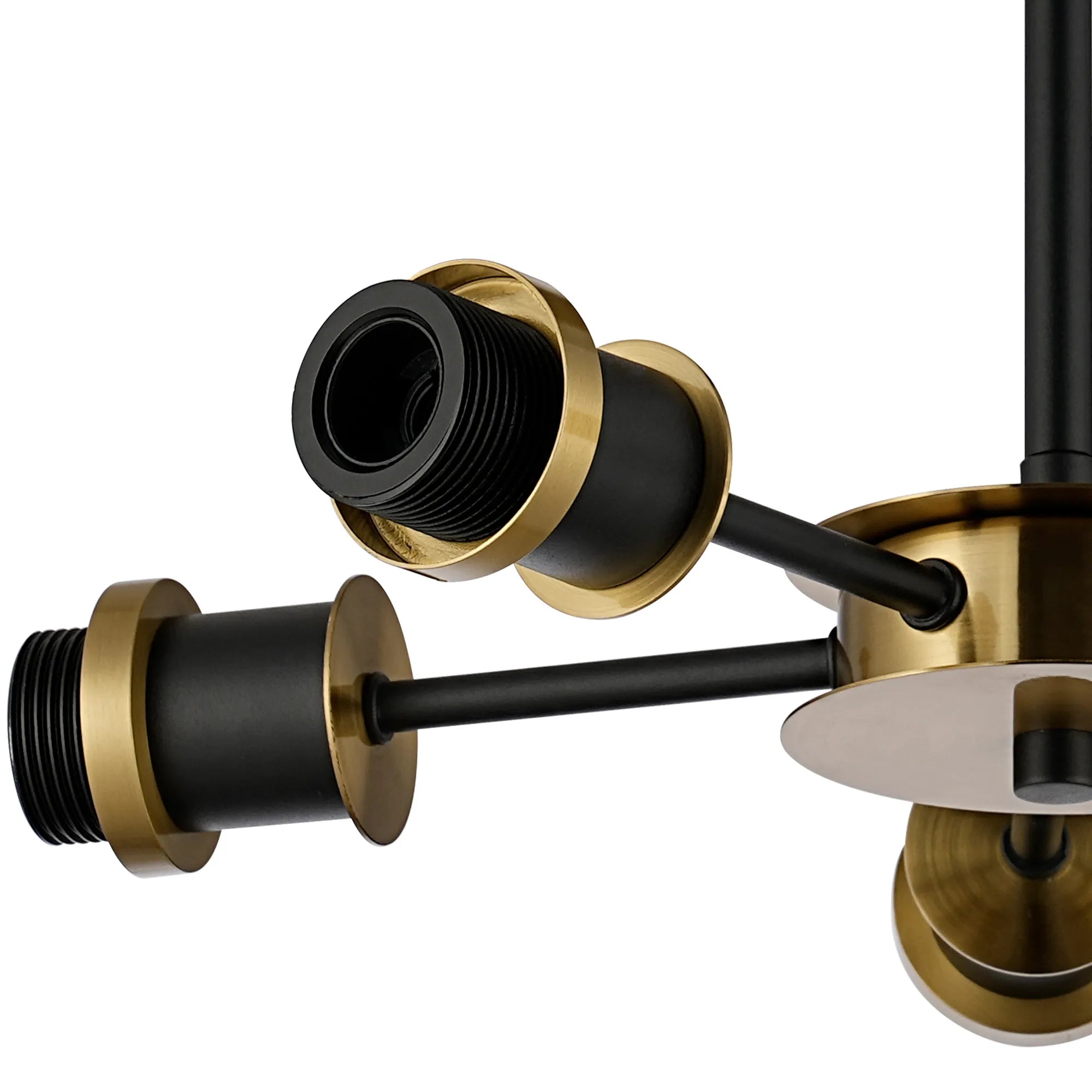 Sycamore Semi Ceiling 5 Light Brass & Satin Black
